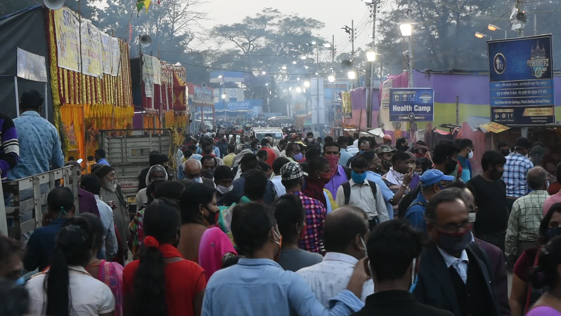 Transit camp of Gangasagar in Kolkata 2021