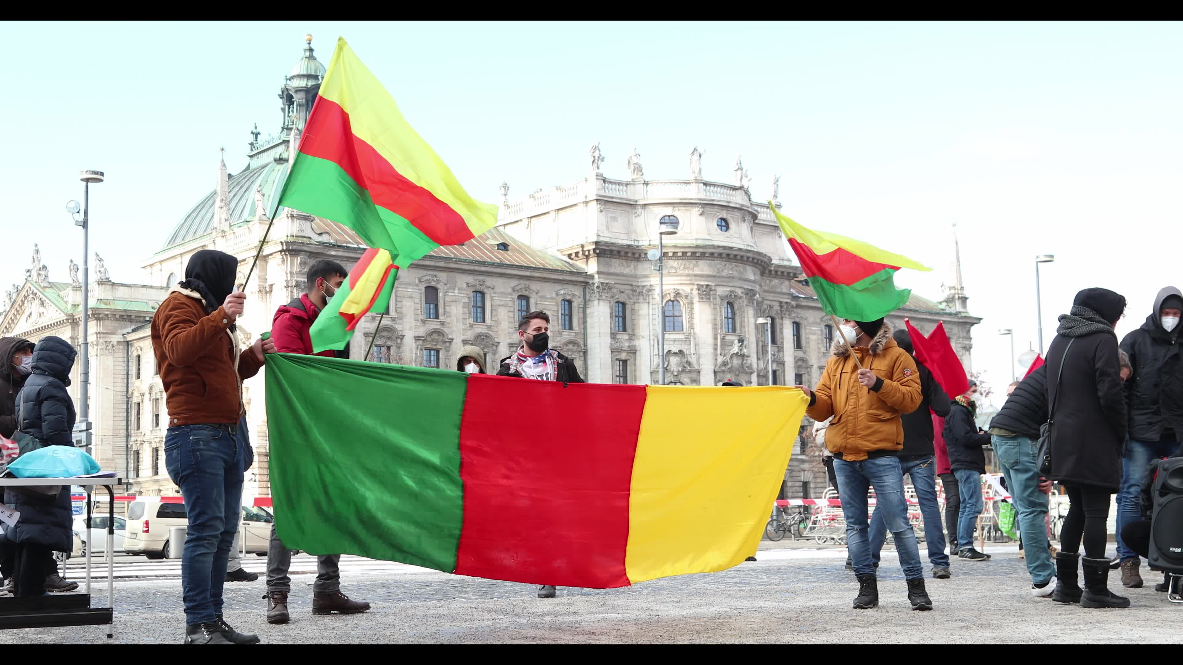 Kurds protest in Munich, Germany