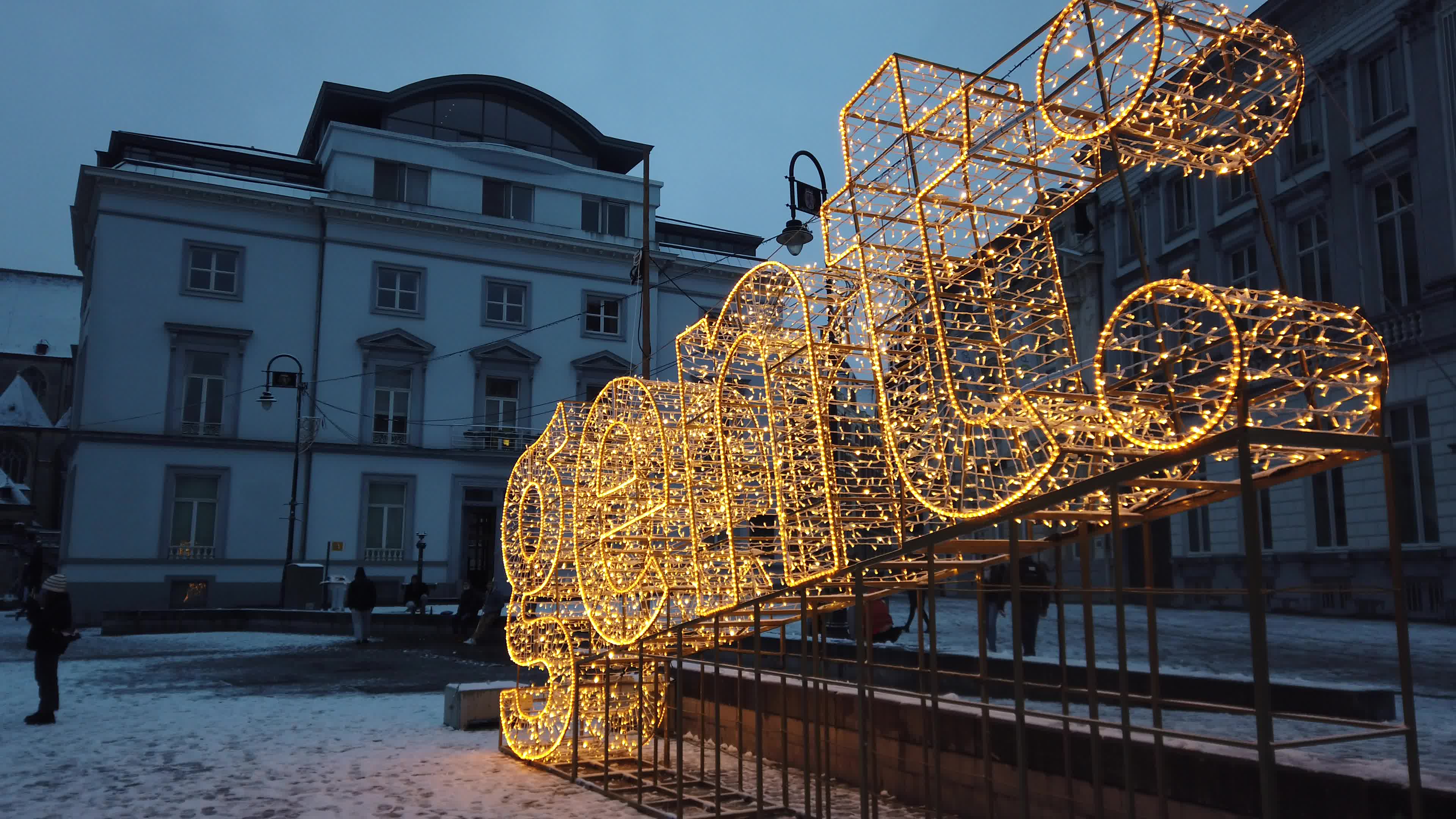 Snowfall in Gent Amid The Covid-19 Pandemic