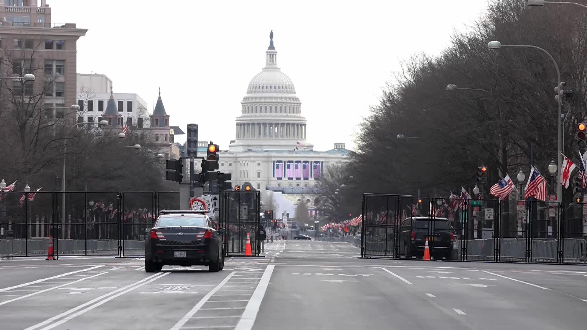 Extraordinary security measures in place in Washington ahead of inauguration of Joe Biden