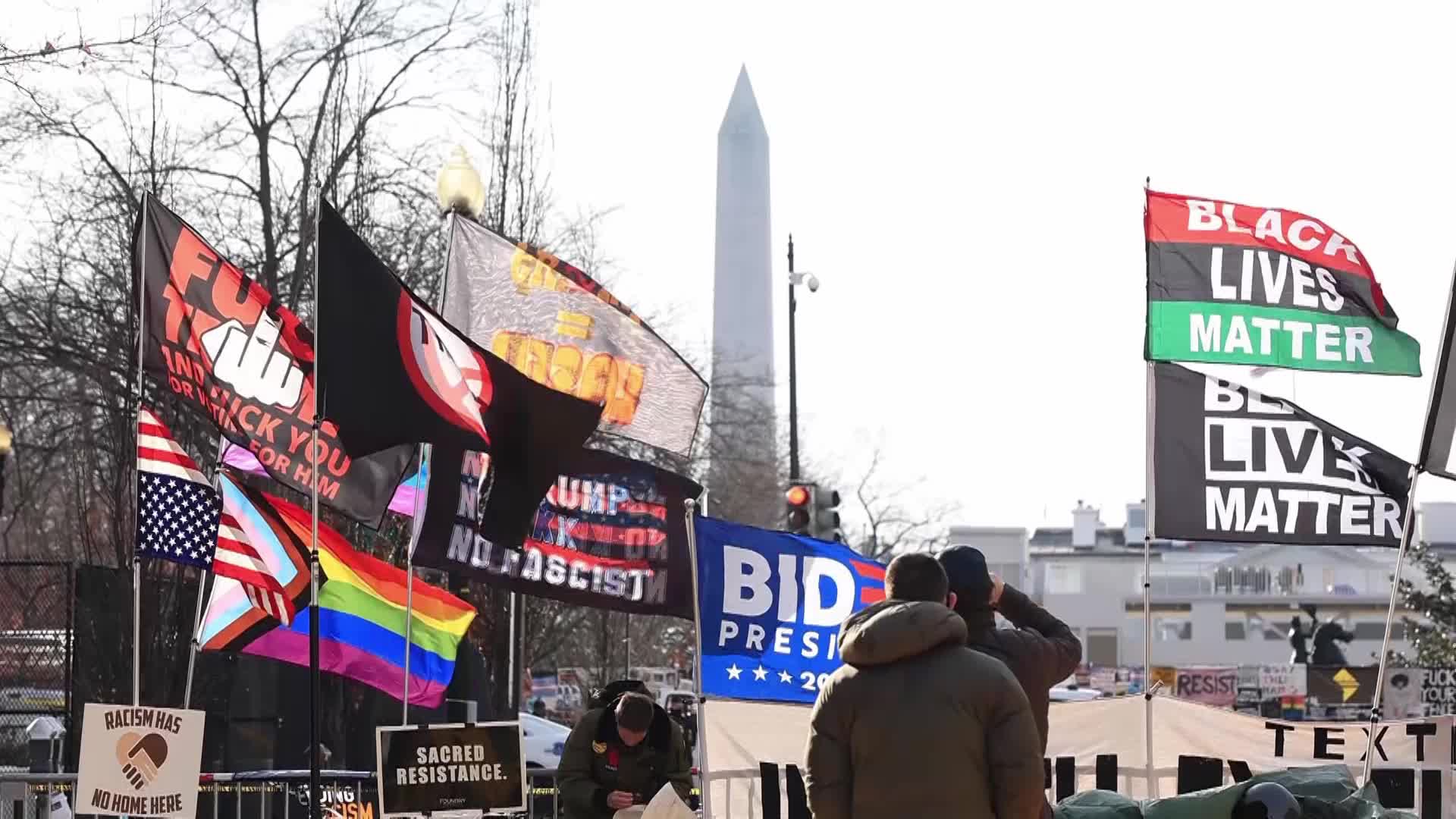 Extraordinary security measures in place in Washington ahead of inauguration of Joe Biden