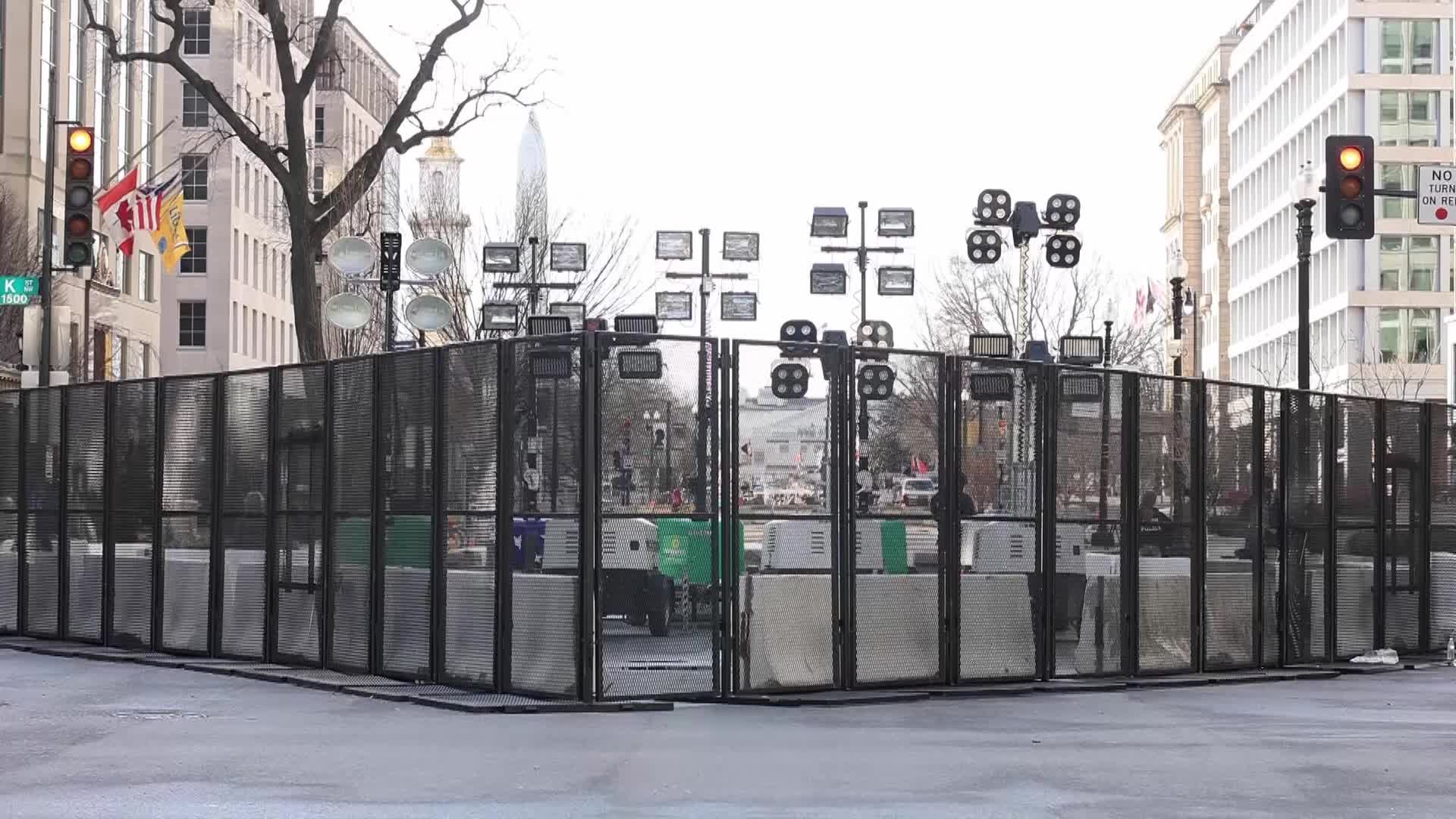 Extraordinary security measures in place in Washington ahead of inauguration of Joe Biden
