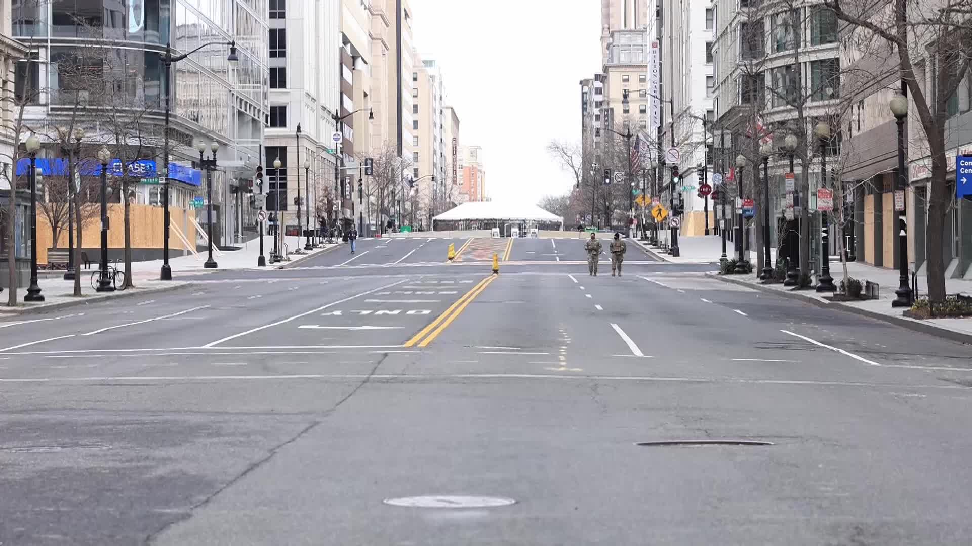 Extraordinary security measures in place in Washington ahead of inauguration of Joe Biden