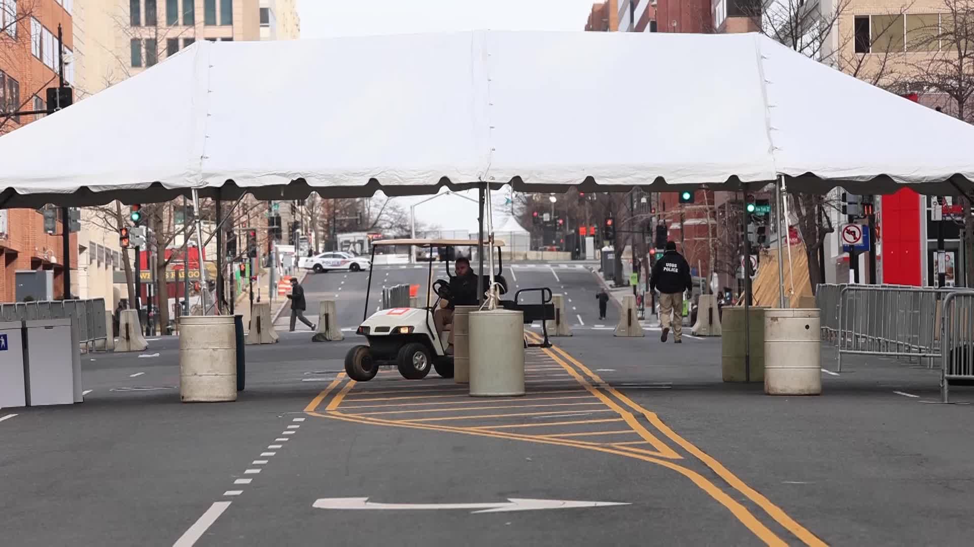 Extraordinary security measures in place in Washington ahead of inauguration of Joe Biden