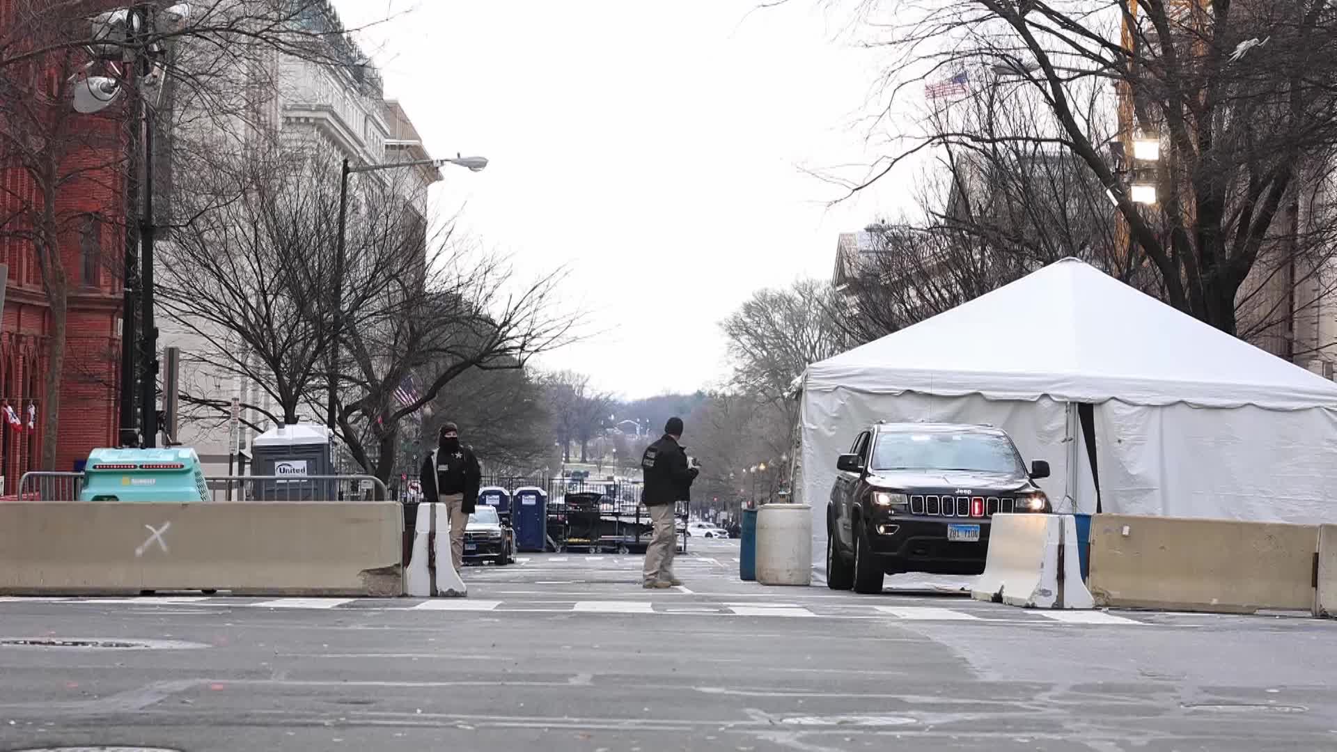 Extraordinary security measures in place in Washington ahead of inauguration of Joe Biden