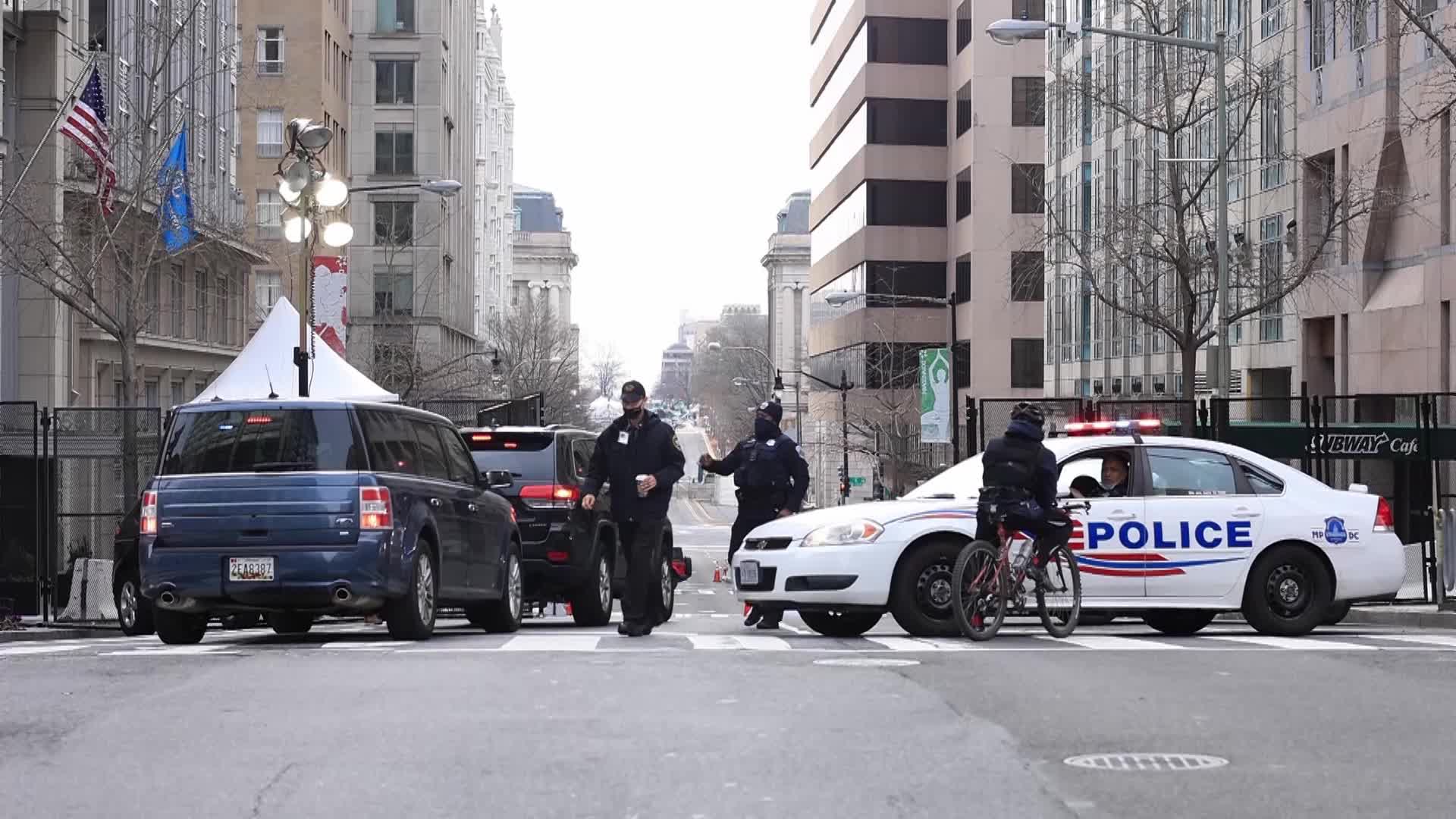 Extraordinary security measures in place in Washington ahead of inauguration of Joe Biden