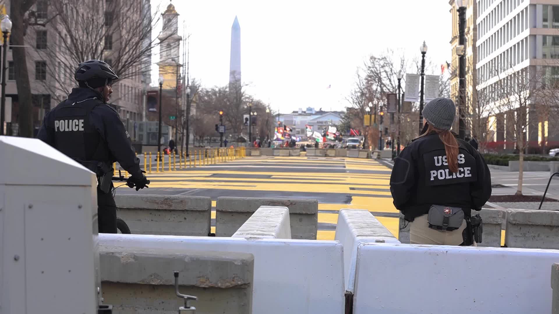 Extraordinary security measures in place in Washington ahead of inauguration of Joe Biden