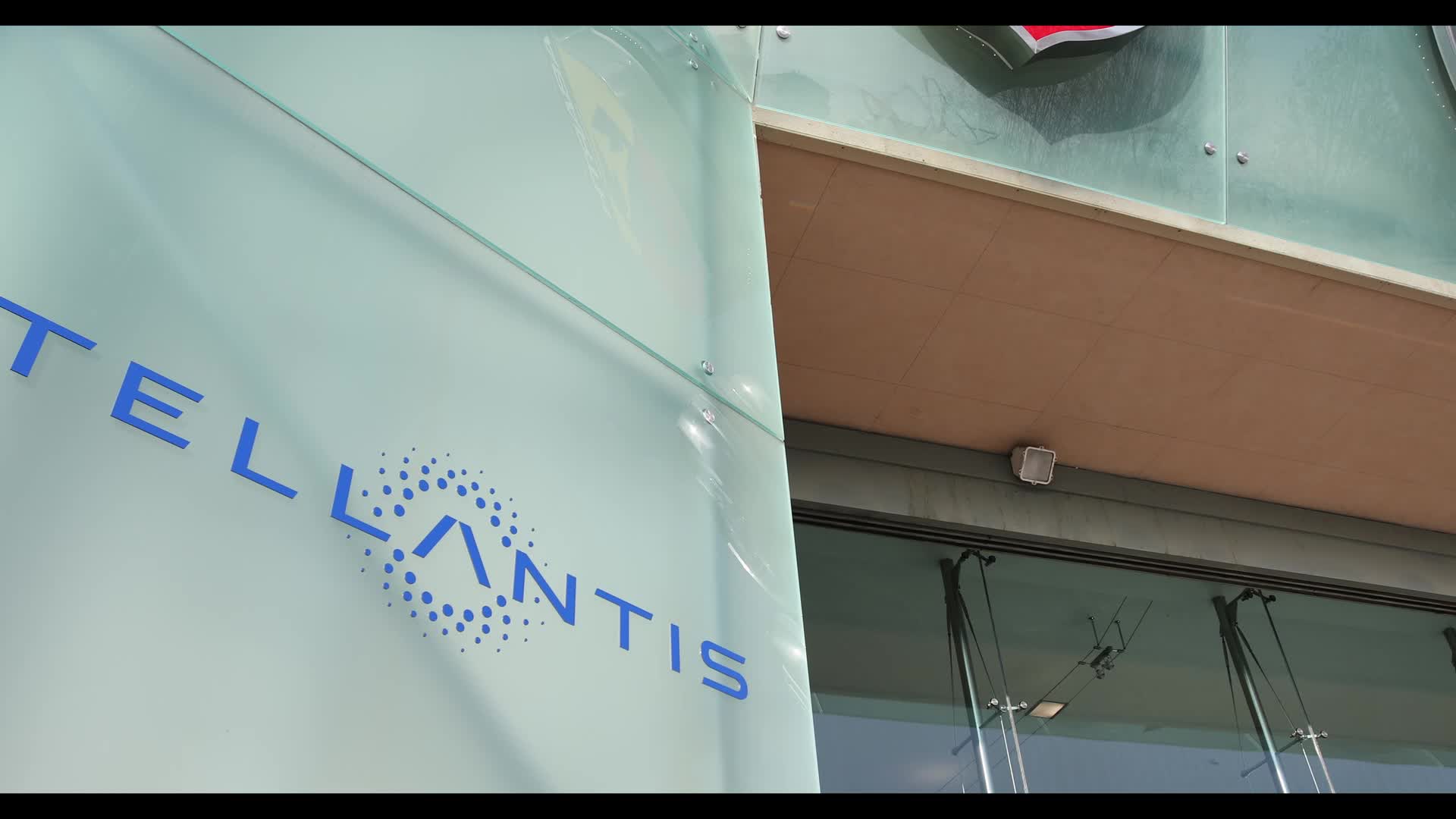 The historical FIAT plant of Mirafiori showcases the new Stellantis logo