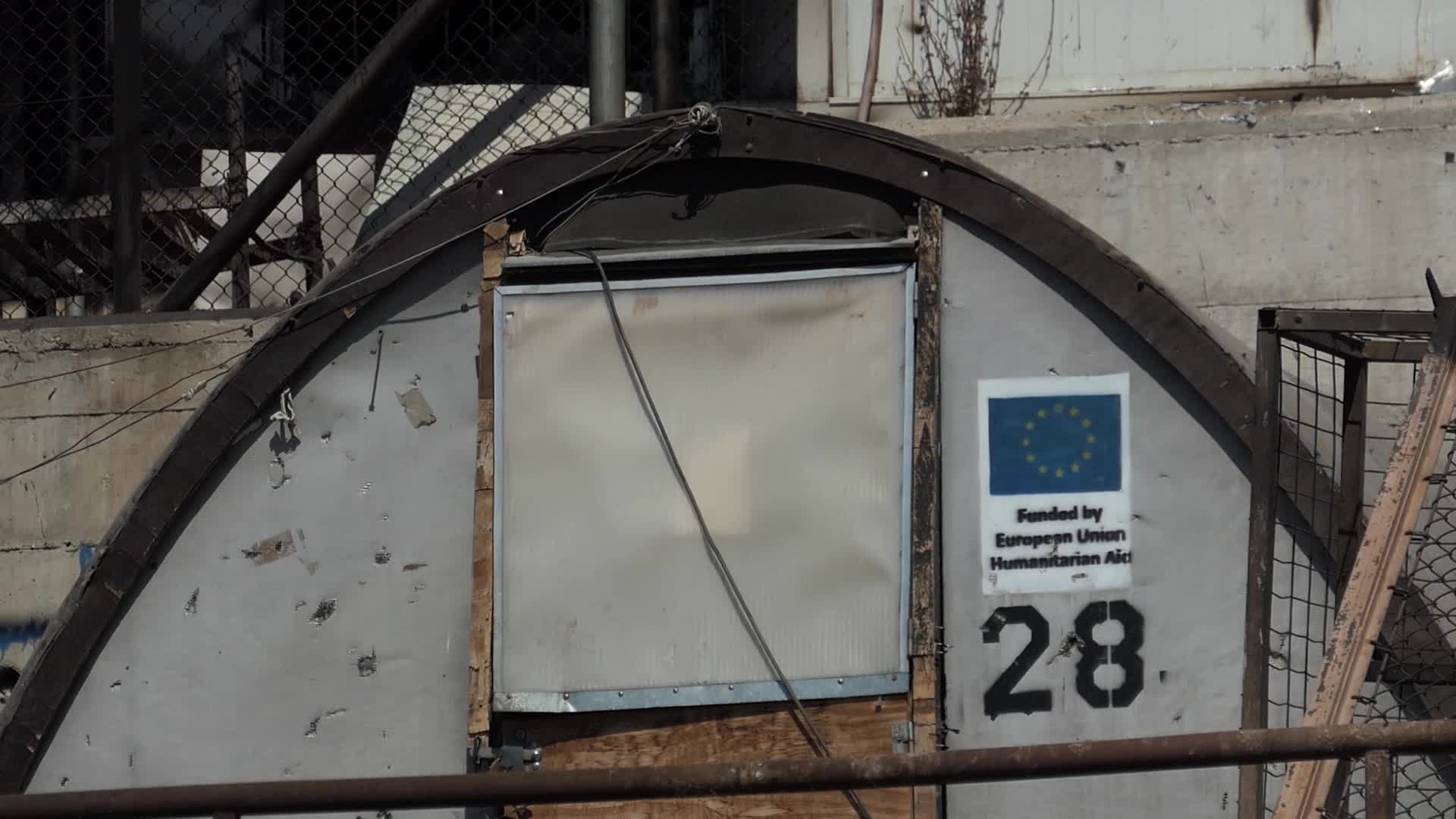 Aftermath of fire at Moria Refugee Camp