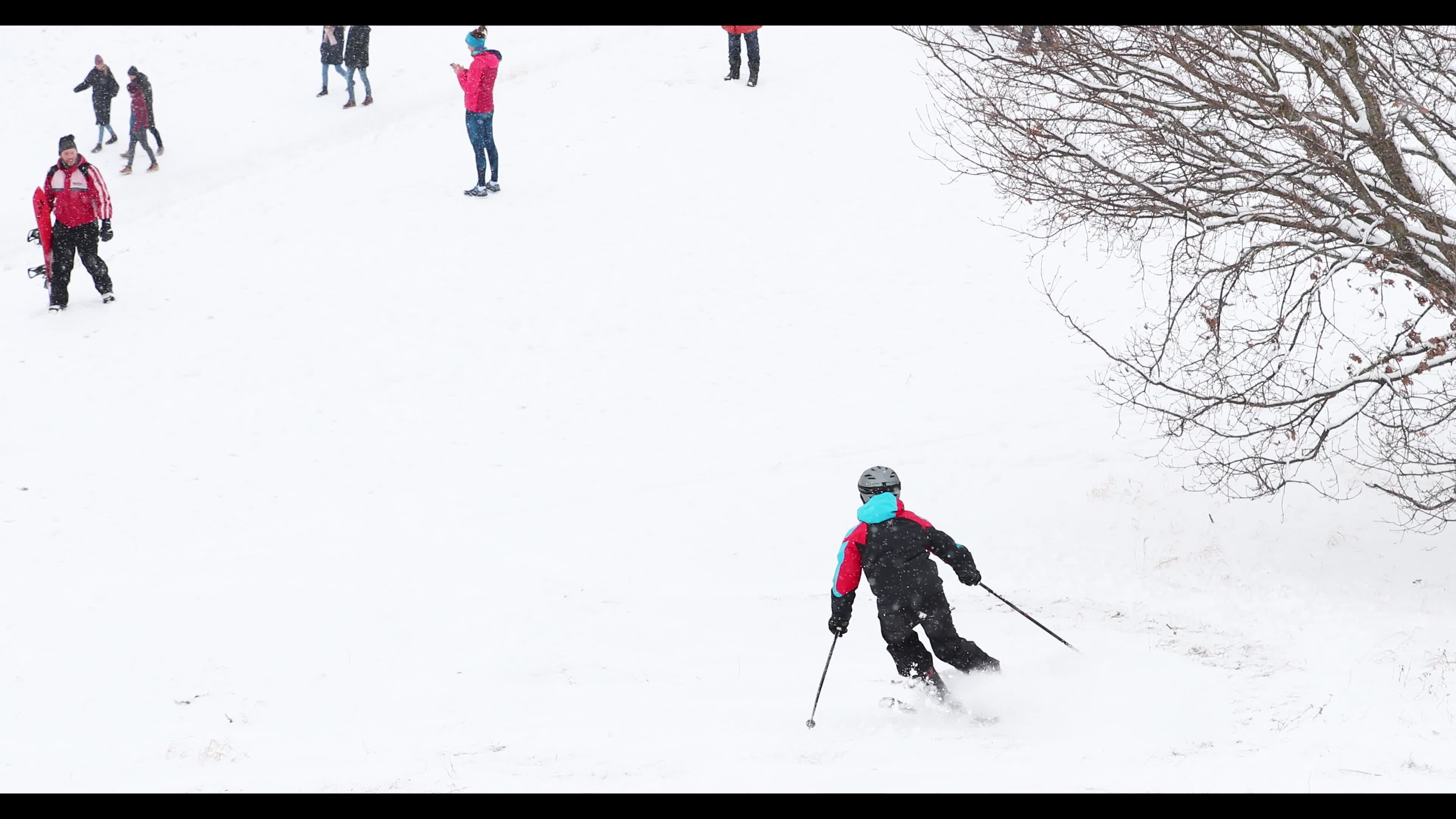 People enjoy the winter and snow in Munich amid the Coronavirus pandemic