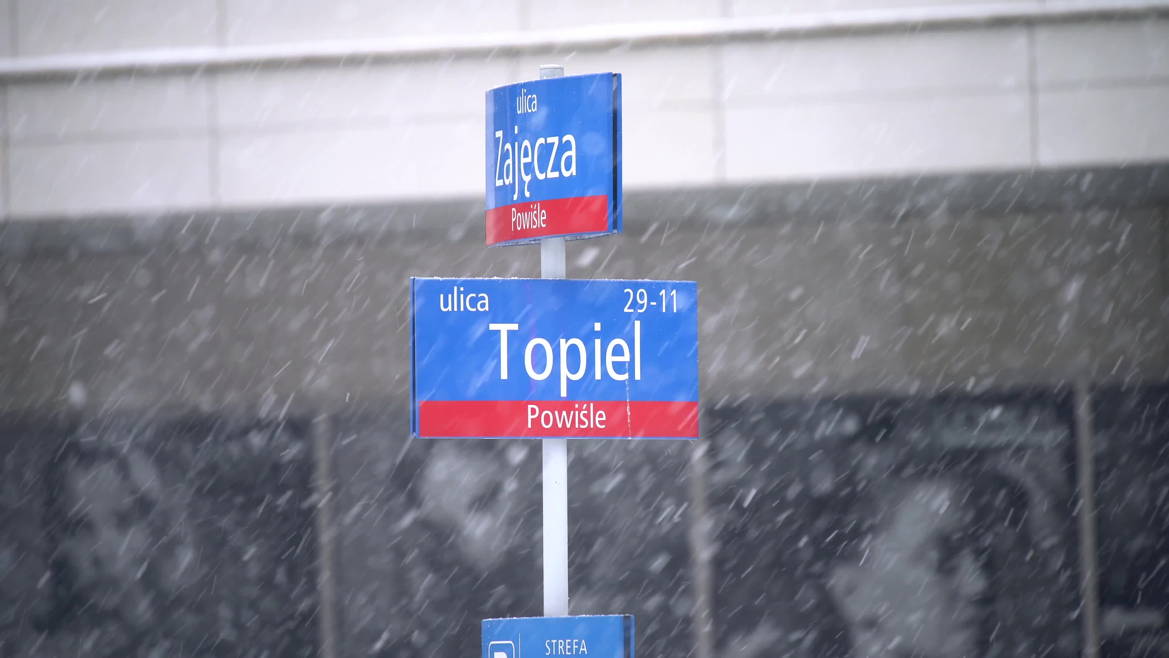 Heavy snow in Poland
