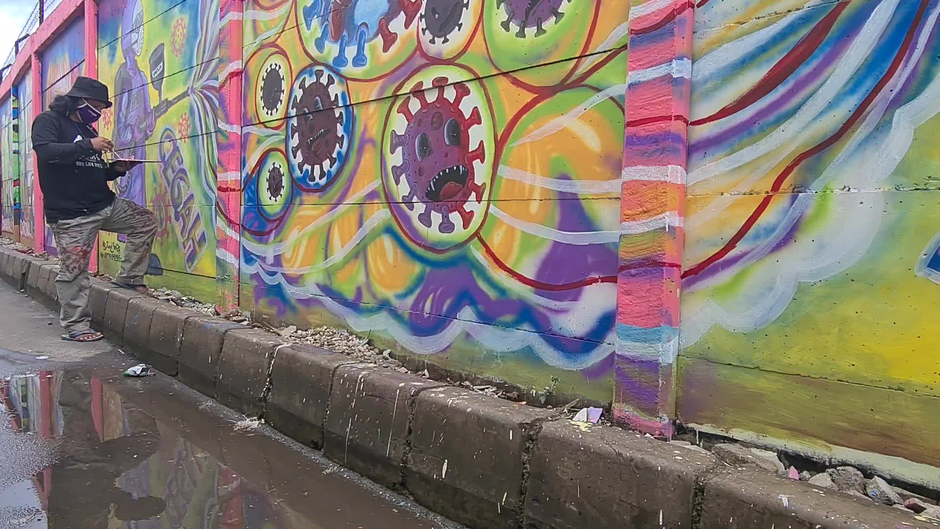 Covid-19 Mural In Indonesia