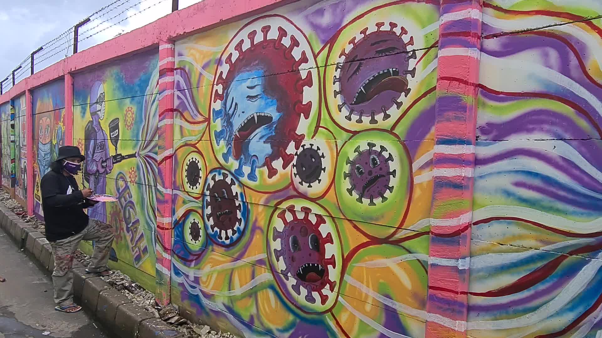 Covid-19 Mural In Indonesia