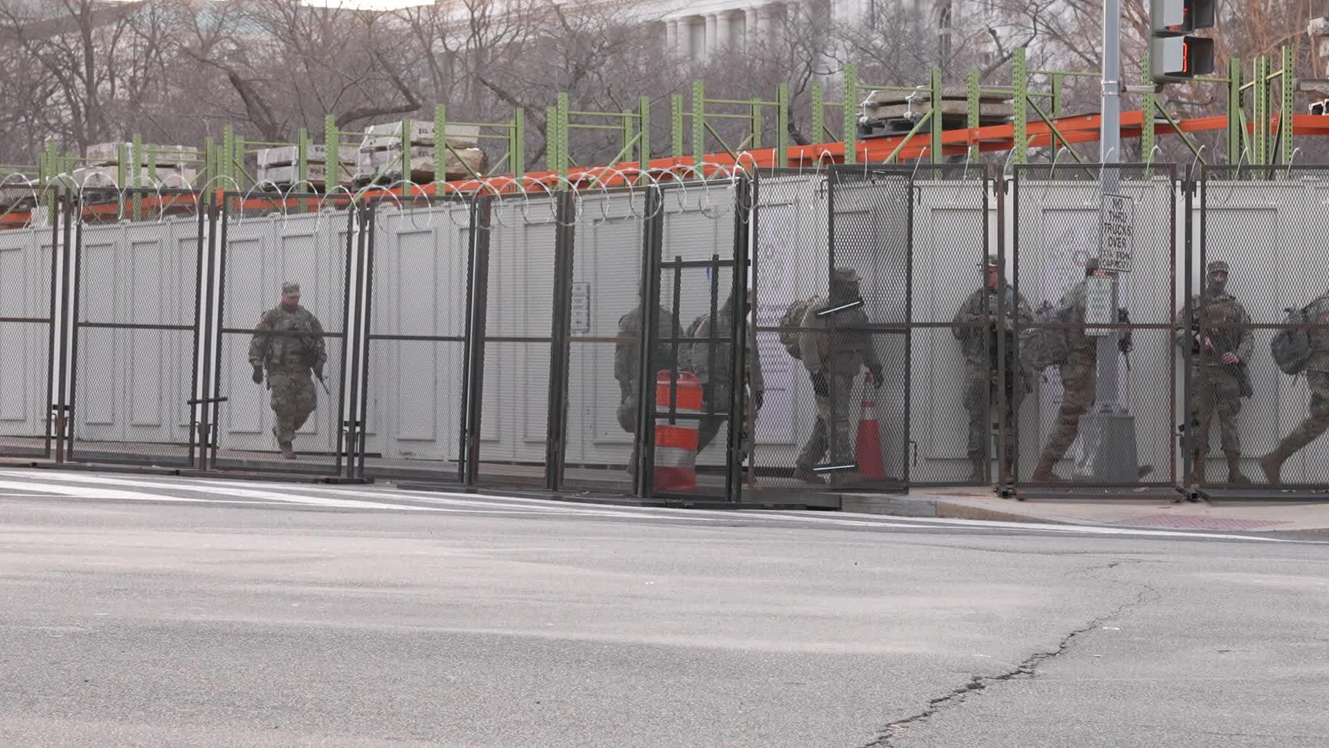 Security in Washington for the inauguration of Joe Biden