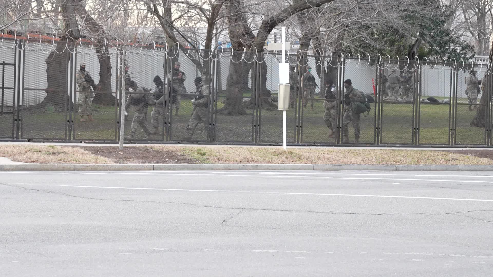 Security in Washington for the inauguration of Joe Biden