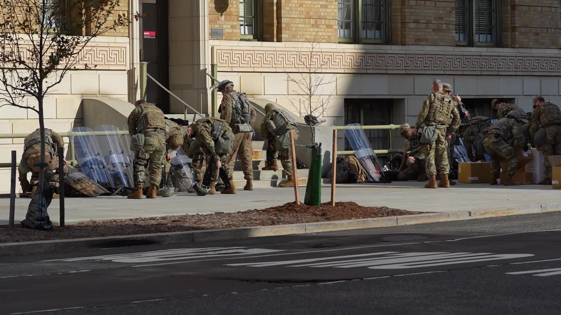 Security in Washington for the inauguration of Joe Biden