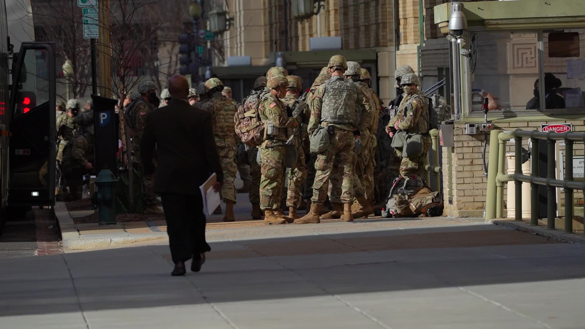 Security in Washington for the inauguration of Joe Biden