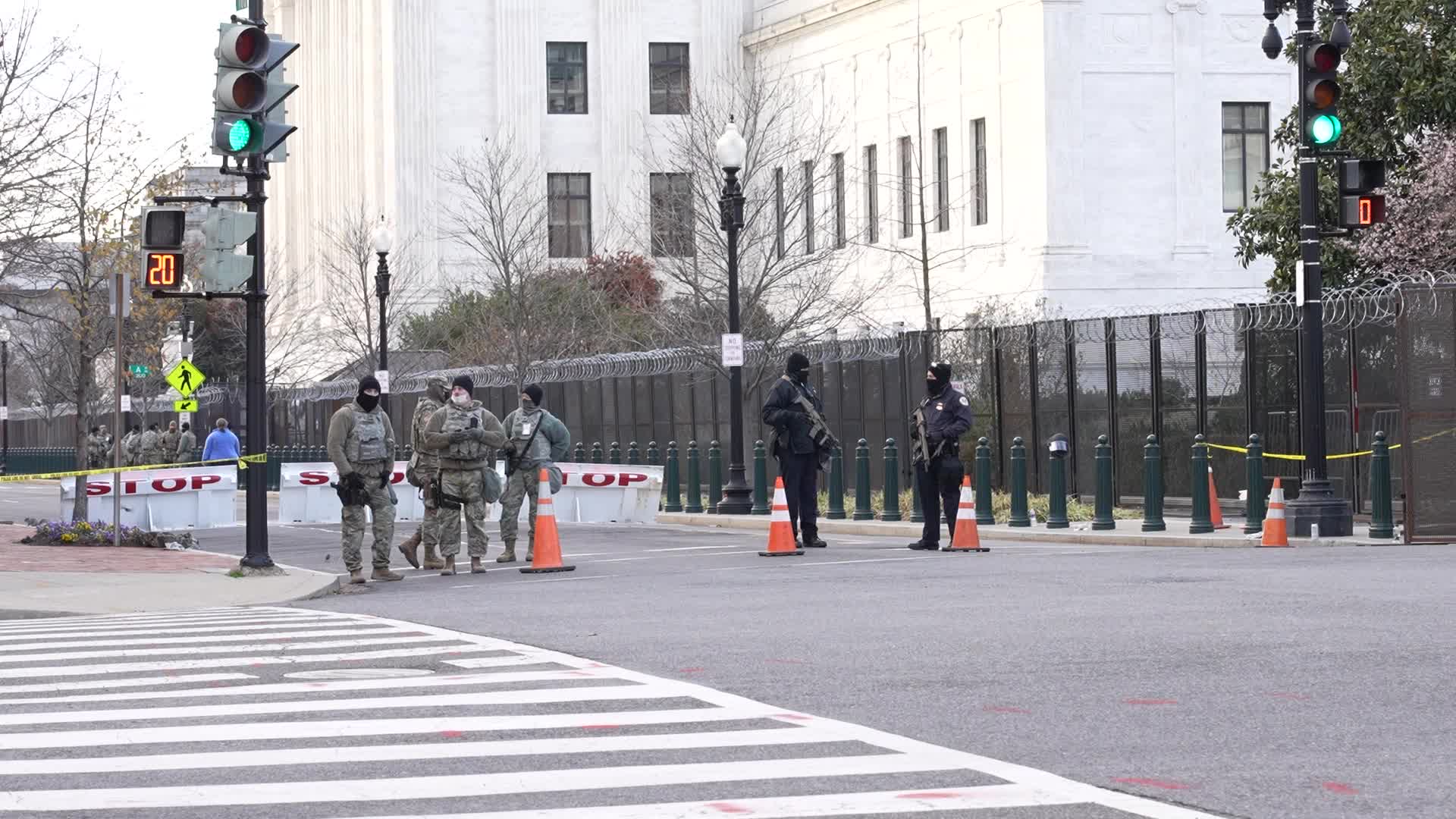 Security in Washington for the inauguration of Joe Biden