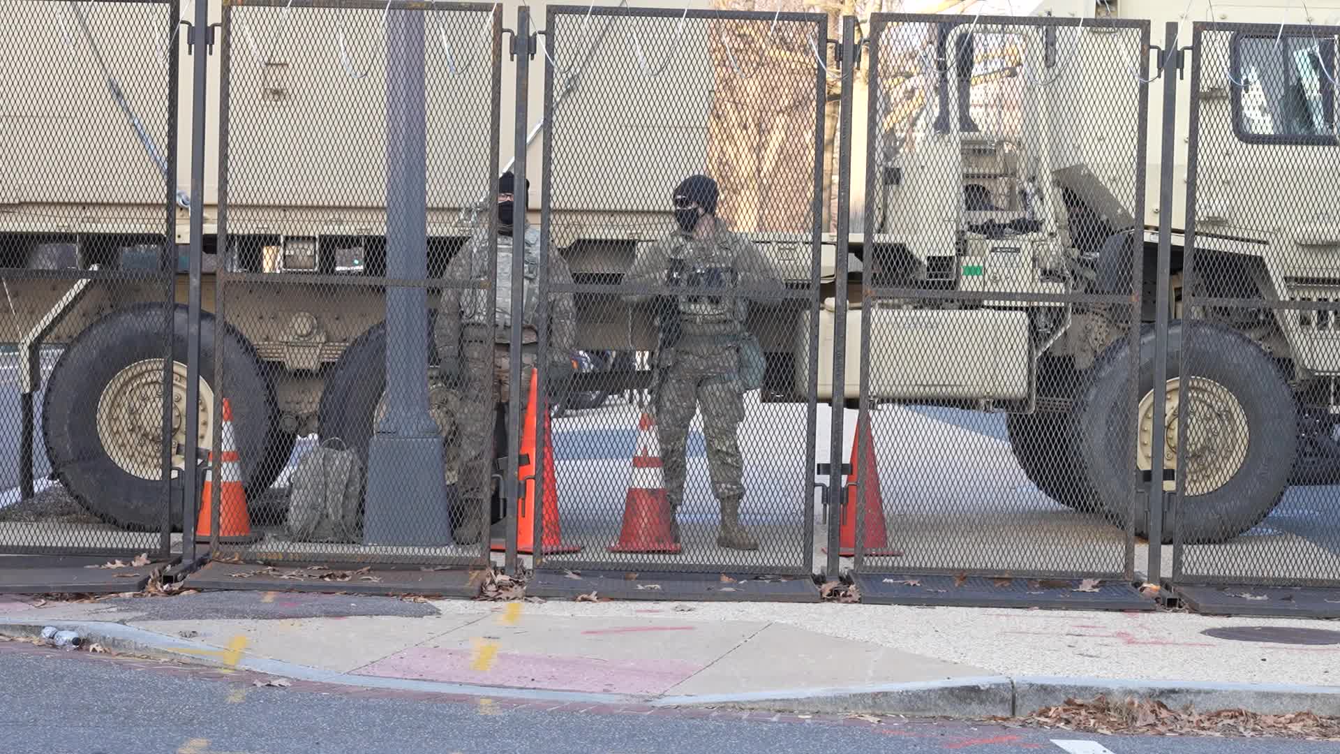 Security in Washington for the inauguration of Joe Biden