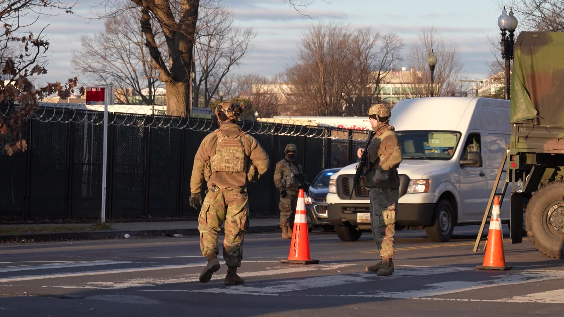 Security in Washington for the inauguration of Joe Biden