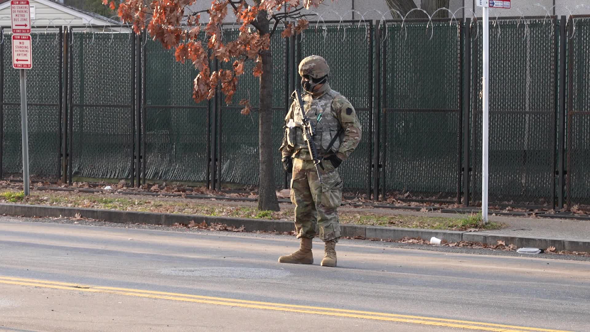 Security in Washington for the inauguration of Joe Biden