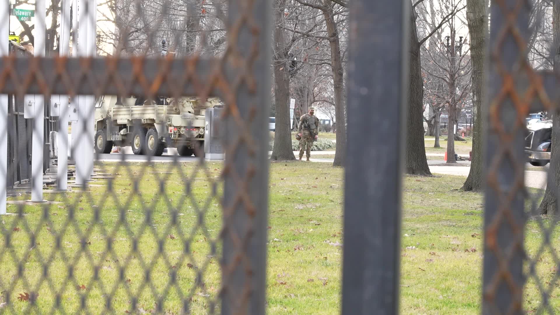 Security in Washington for the inauguration of Joe Biden