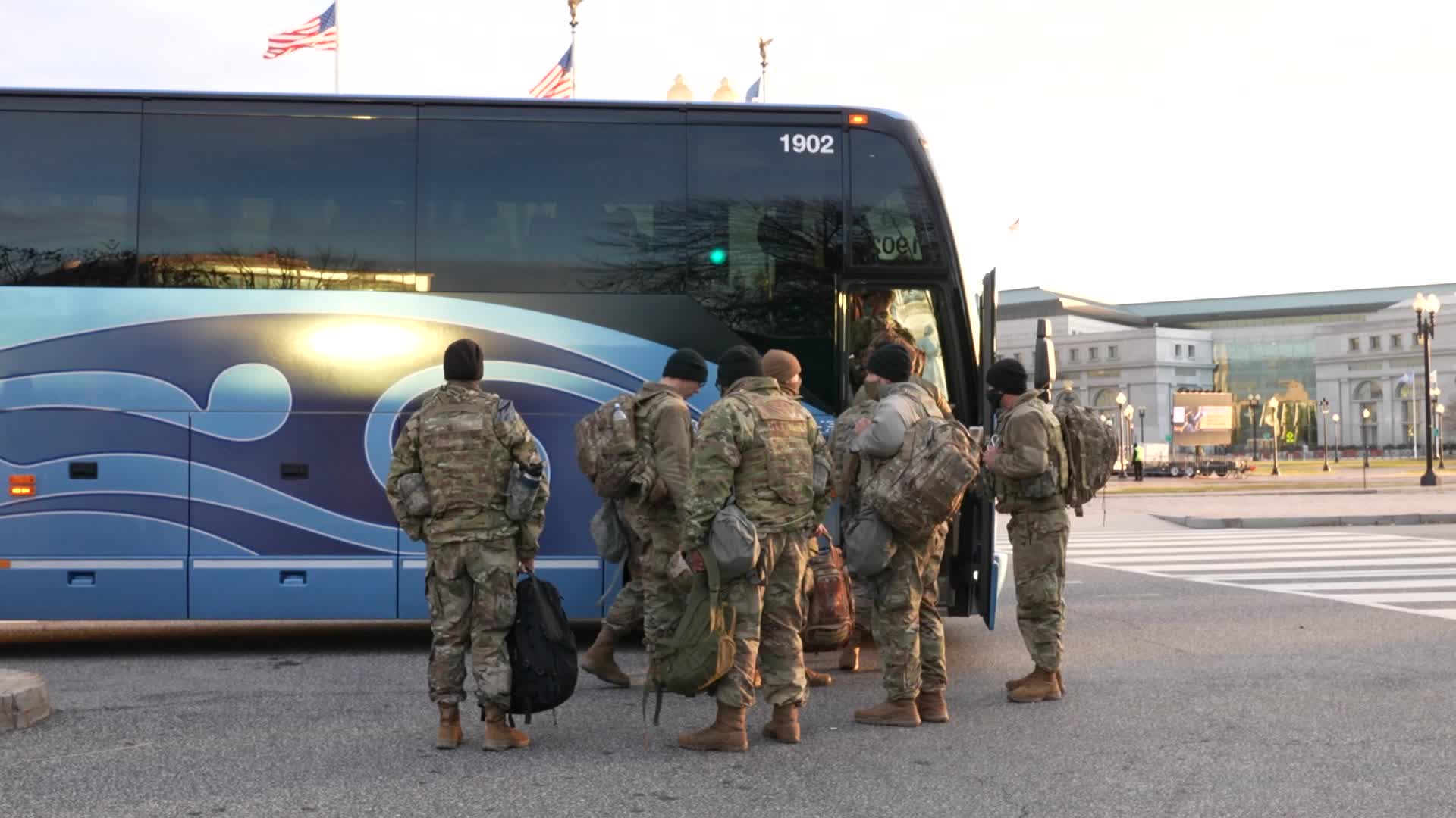 Security in Washington for the inauguration of Joe Biden