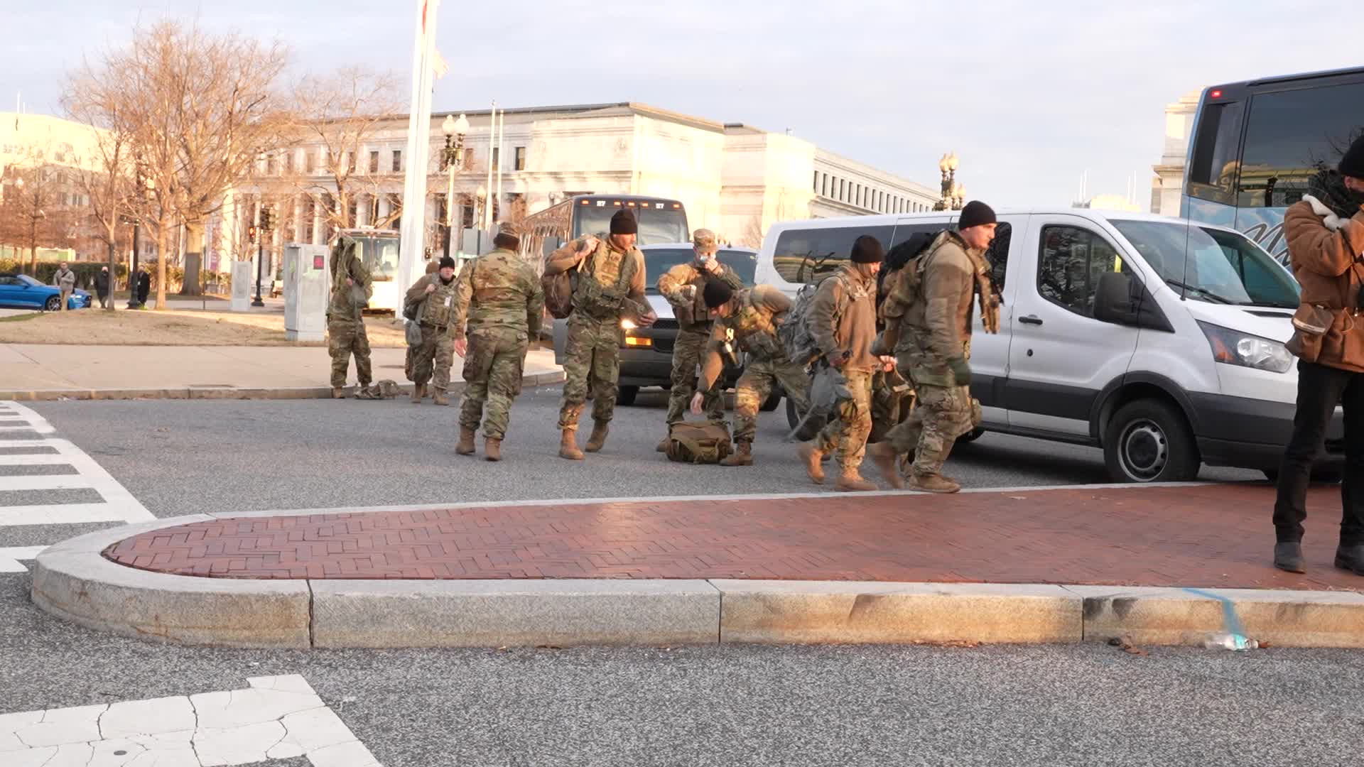 Security in Washington for the inauguration of Joe Biden