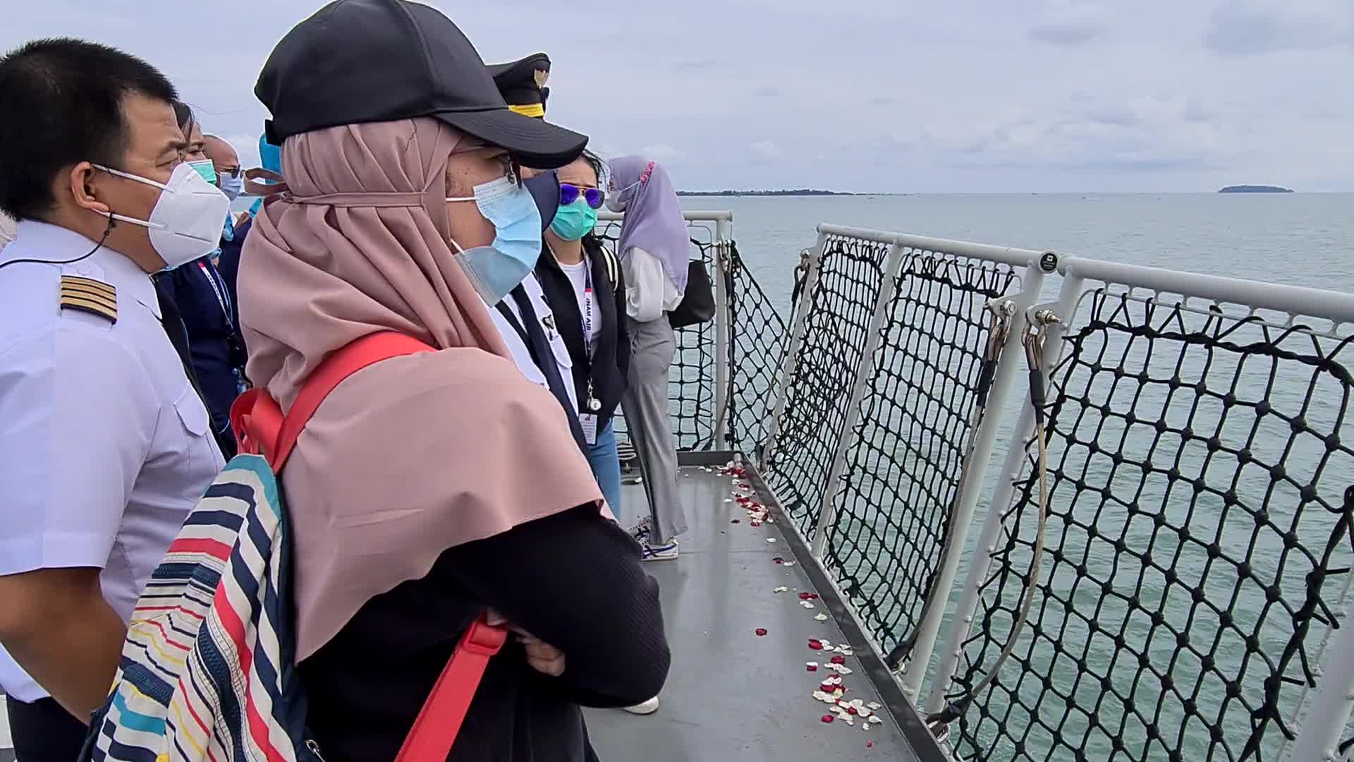 Floral tribute to plane crash victims of Sriwijaya Air Flight