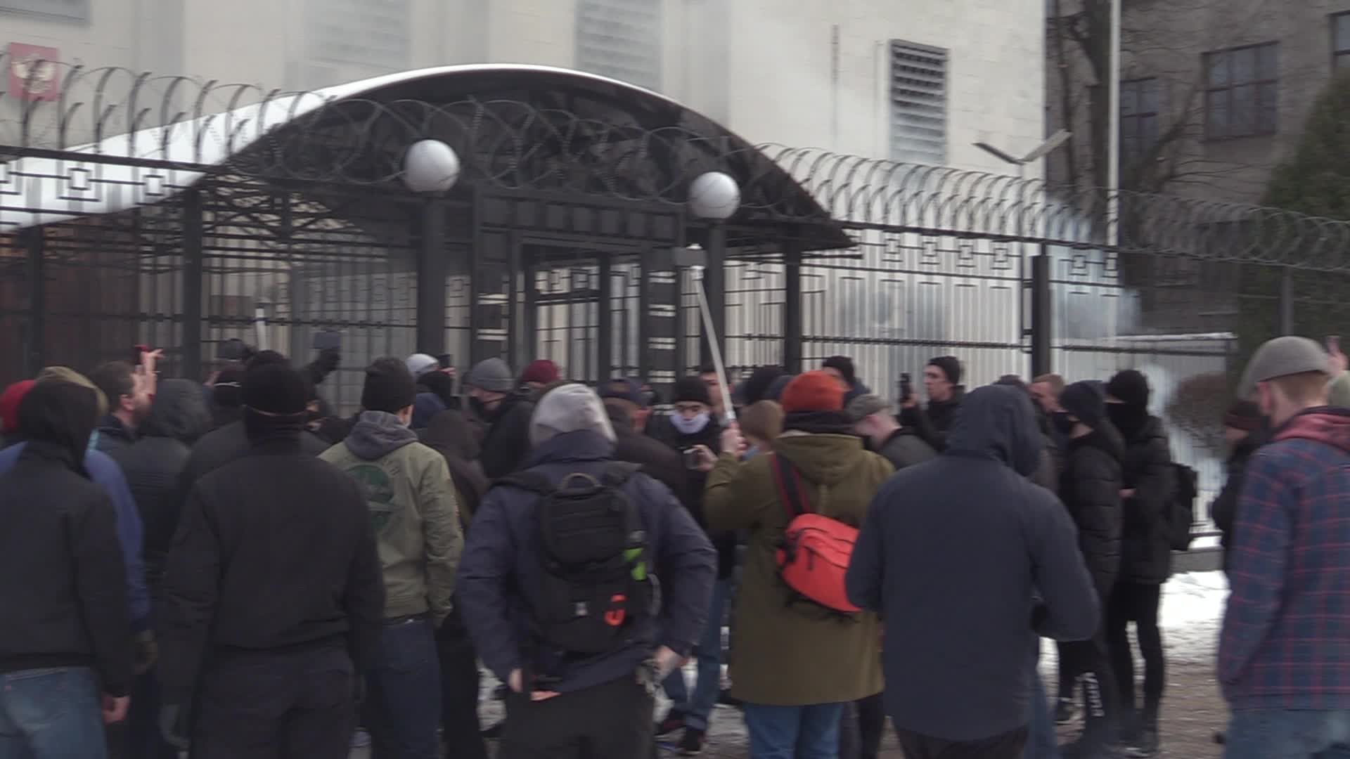 Protest in support of Russian opposition leader Alexei Navalny in Kyiv