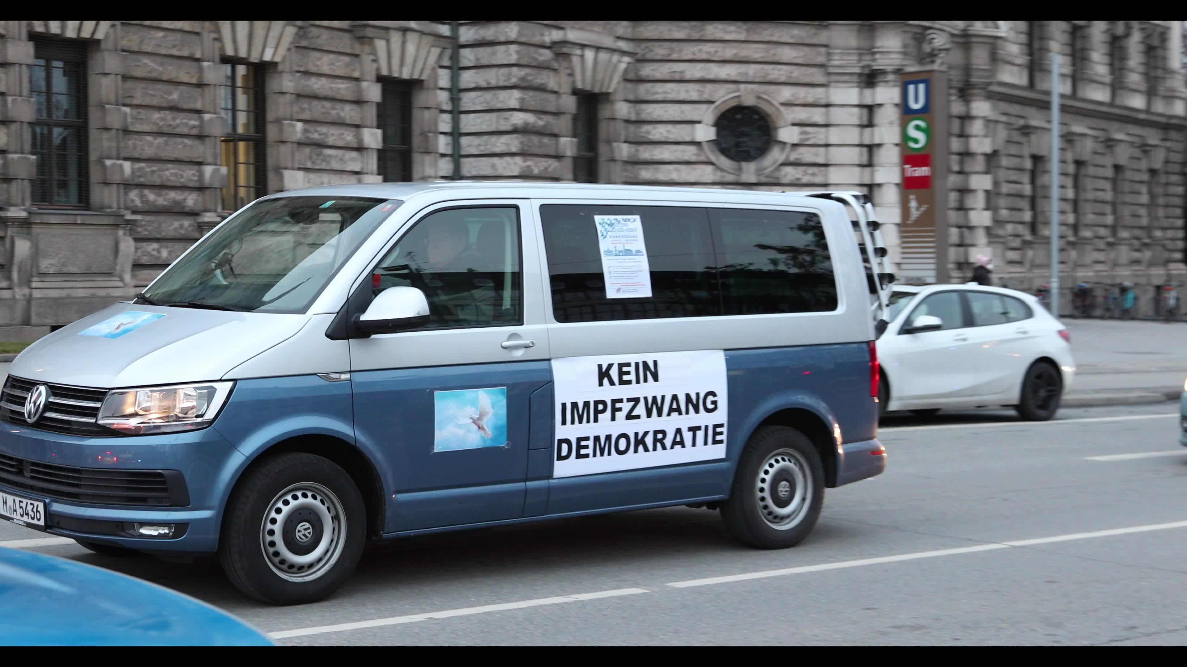 Car Protest against Lockdown in Munich