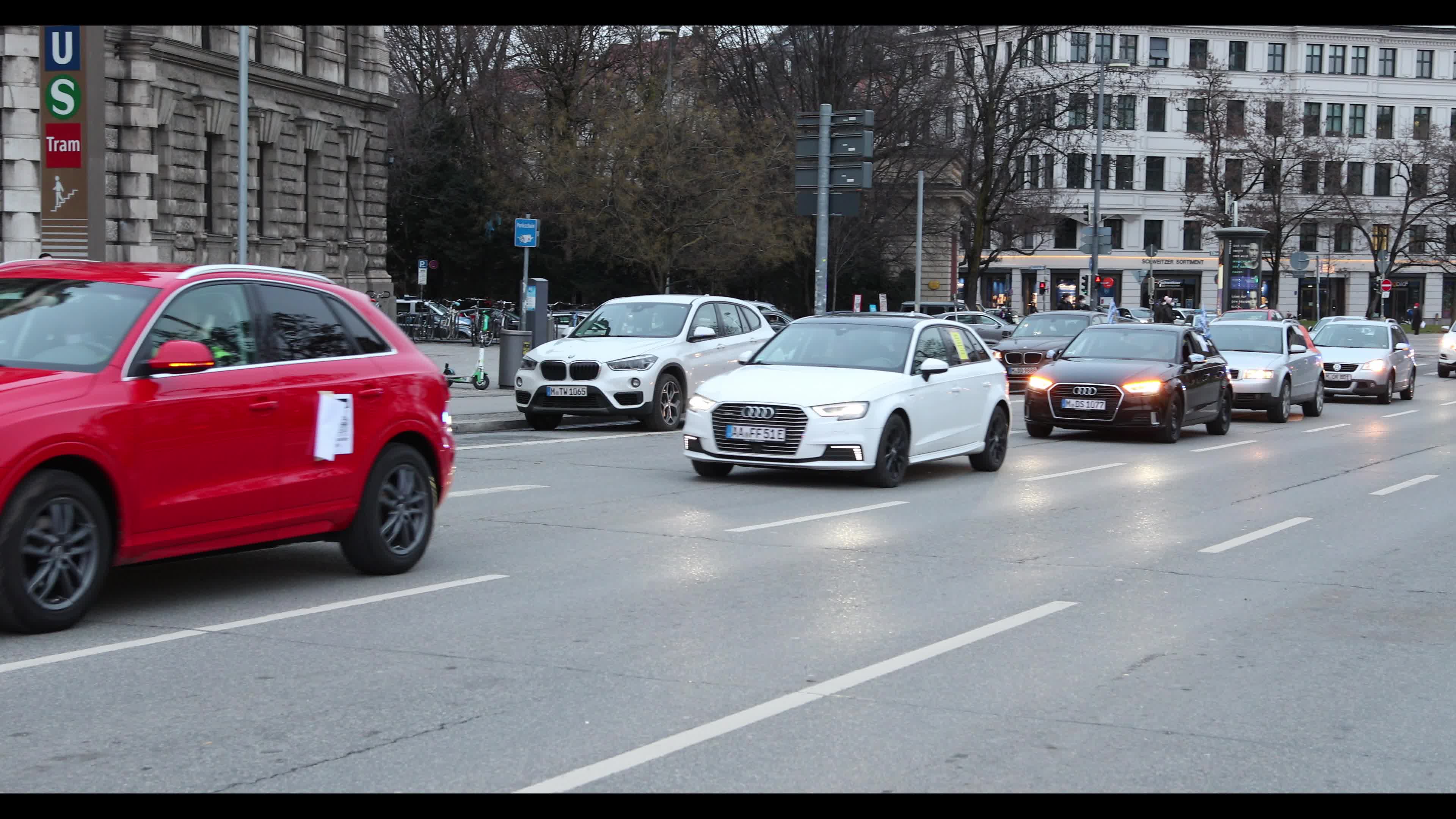 Car Protest against Lockdown in Munich