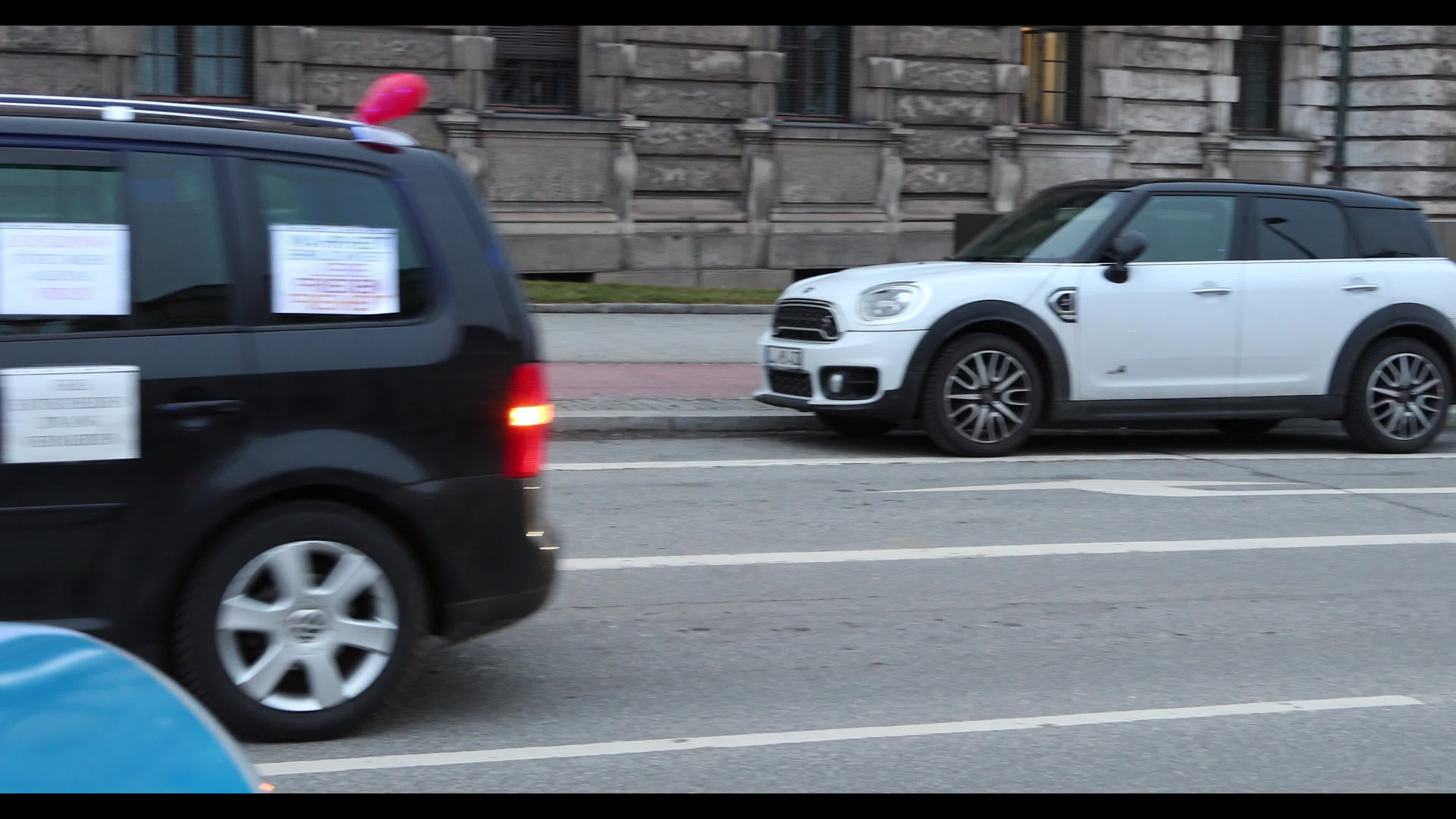 Car Protest against Lockdown in Munich
