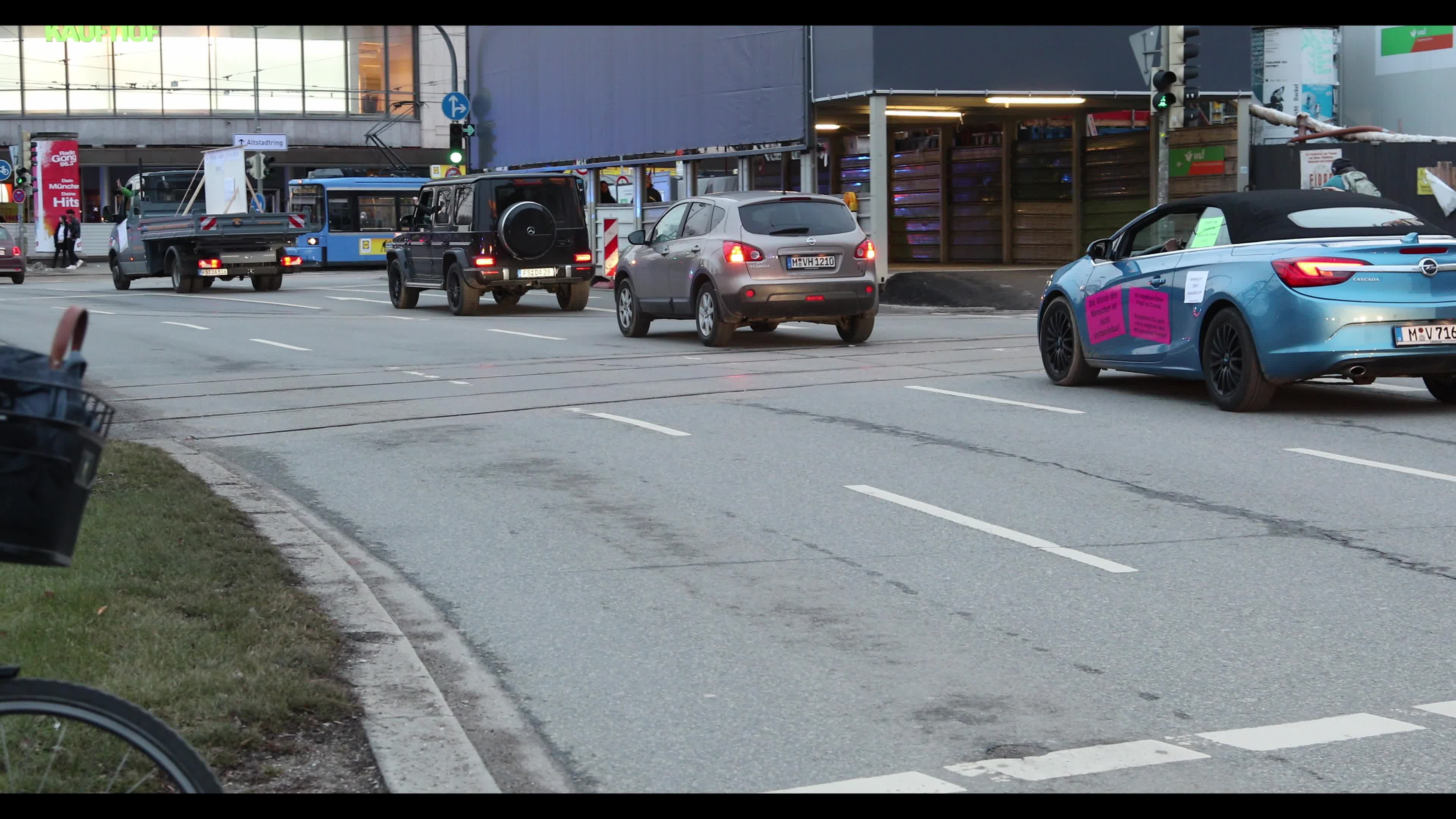 Car Protest against Lockdown in Munich