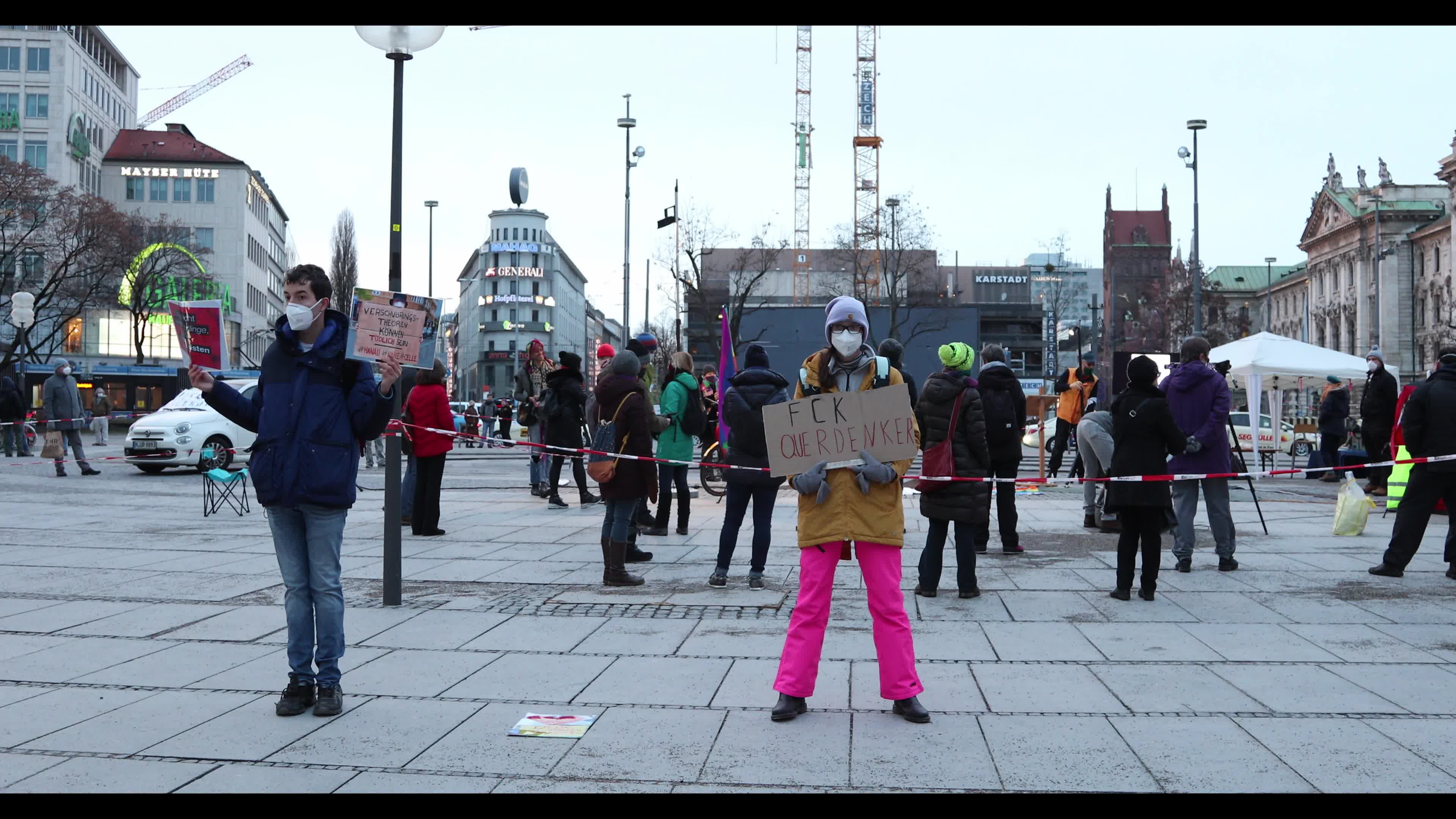 Rally of Covid-19 deniers in Munich