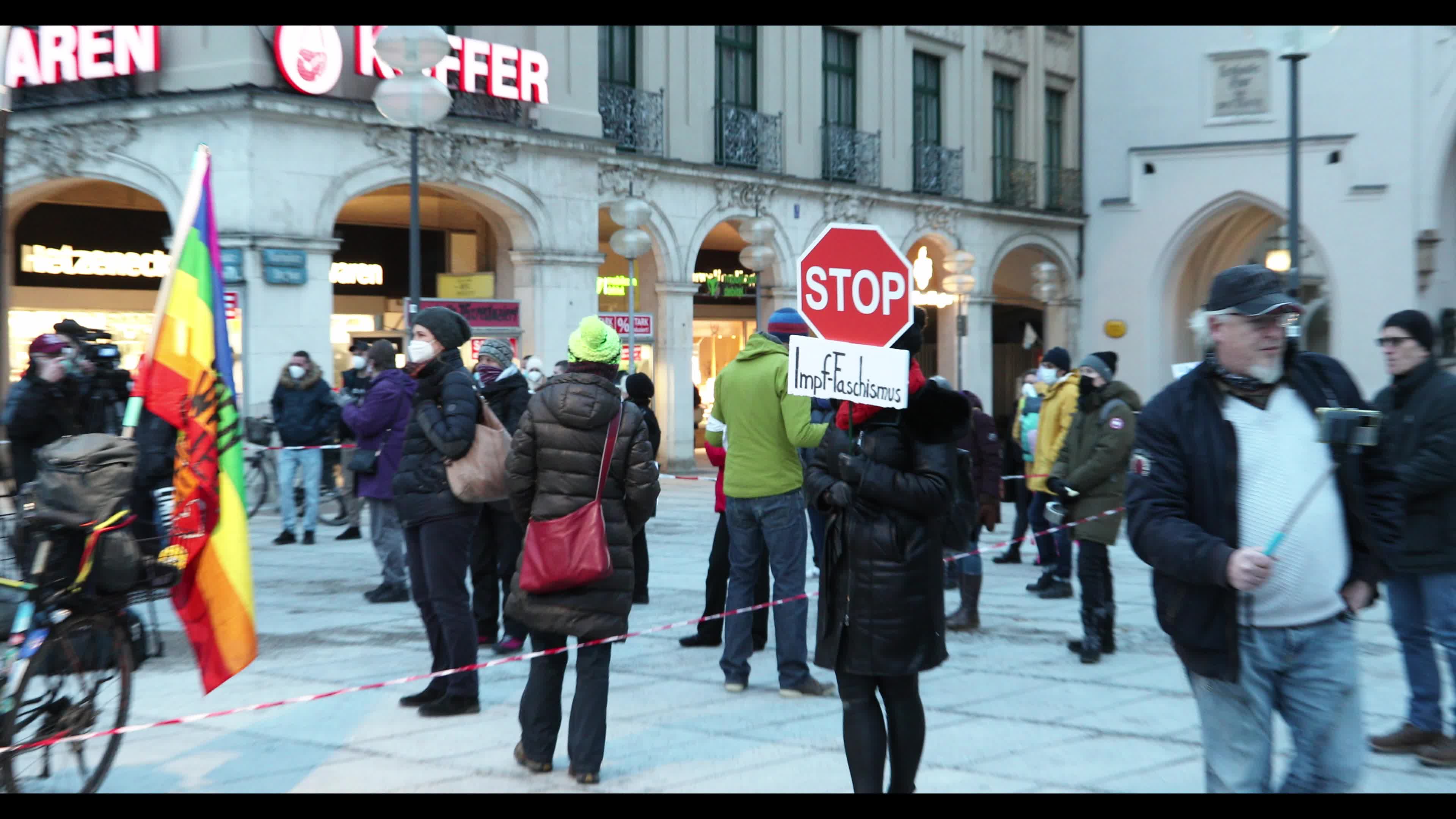 Rally of Covid-19 deniers in Munich