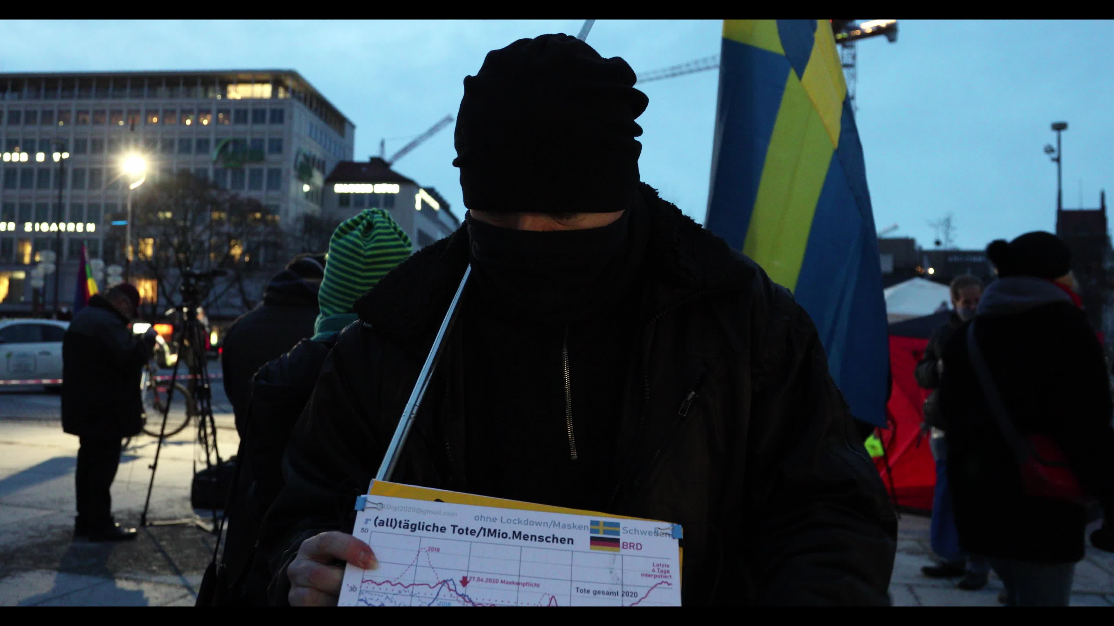 Rally of Covid-19 deniers in Munich