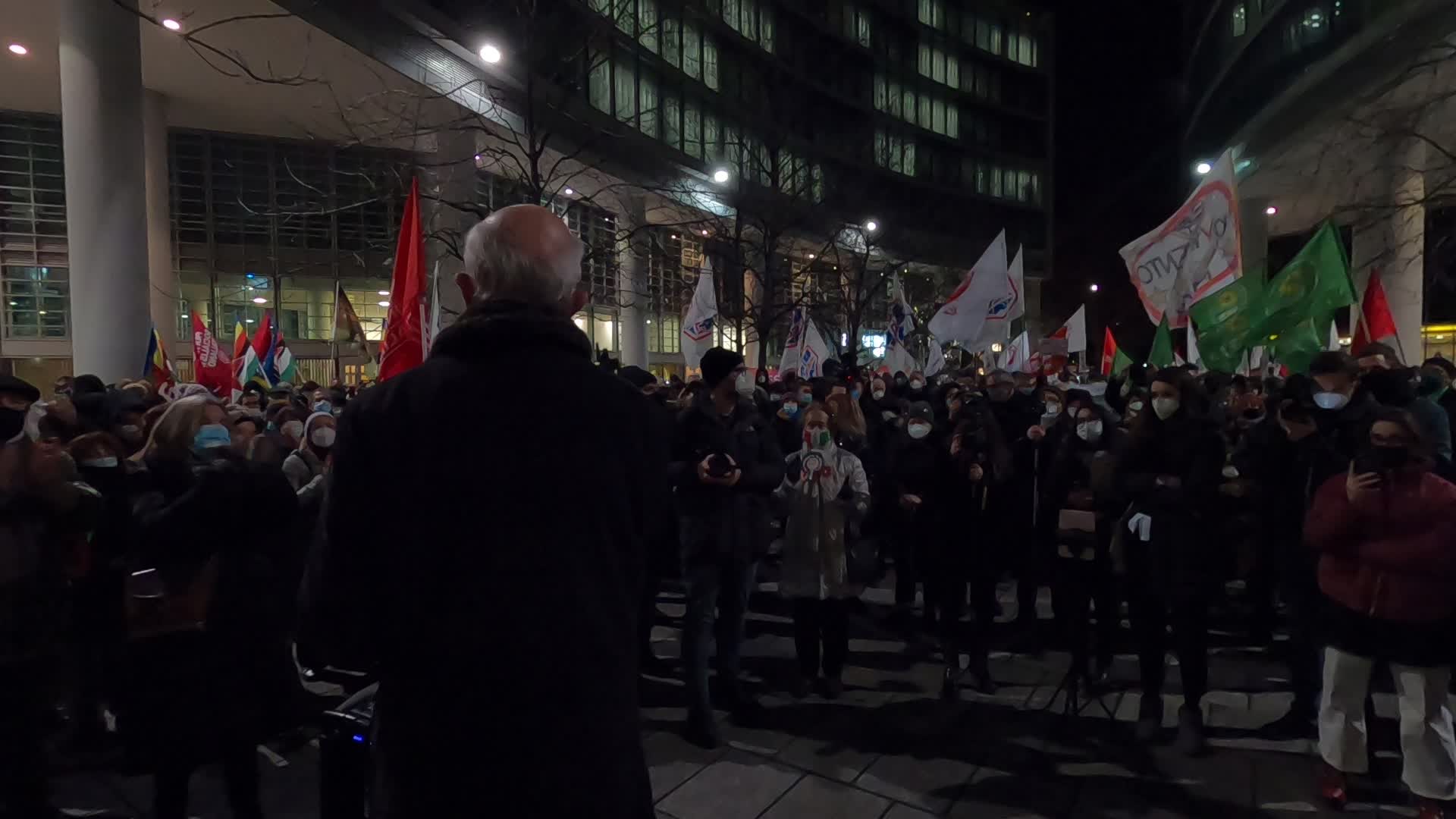 Liberiamo La Lombardia protest in Milan
