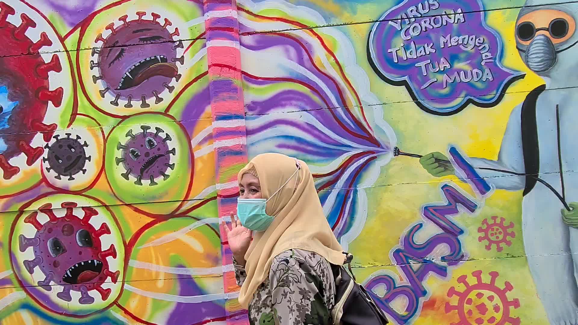 Covid-19 Mural in Indonesia