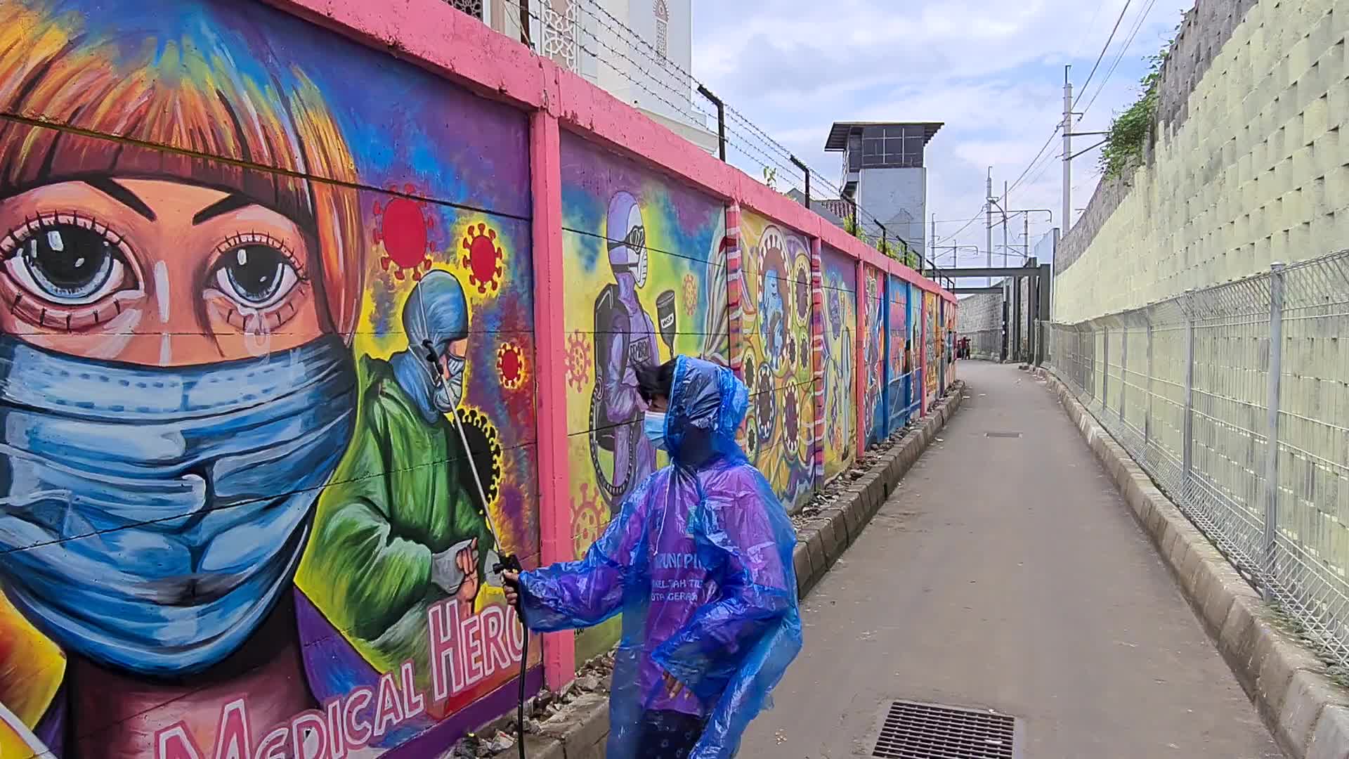 Covid-19 Mural in Indonesia