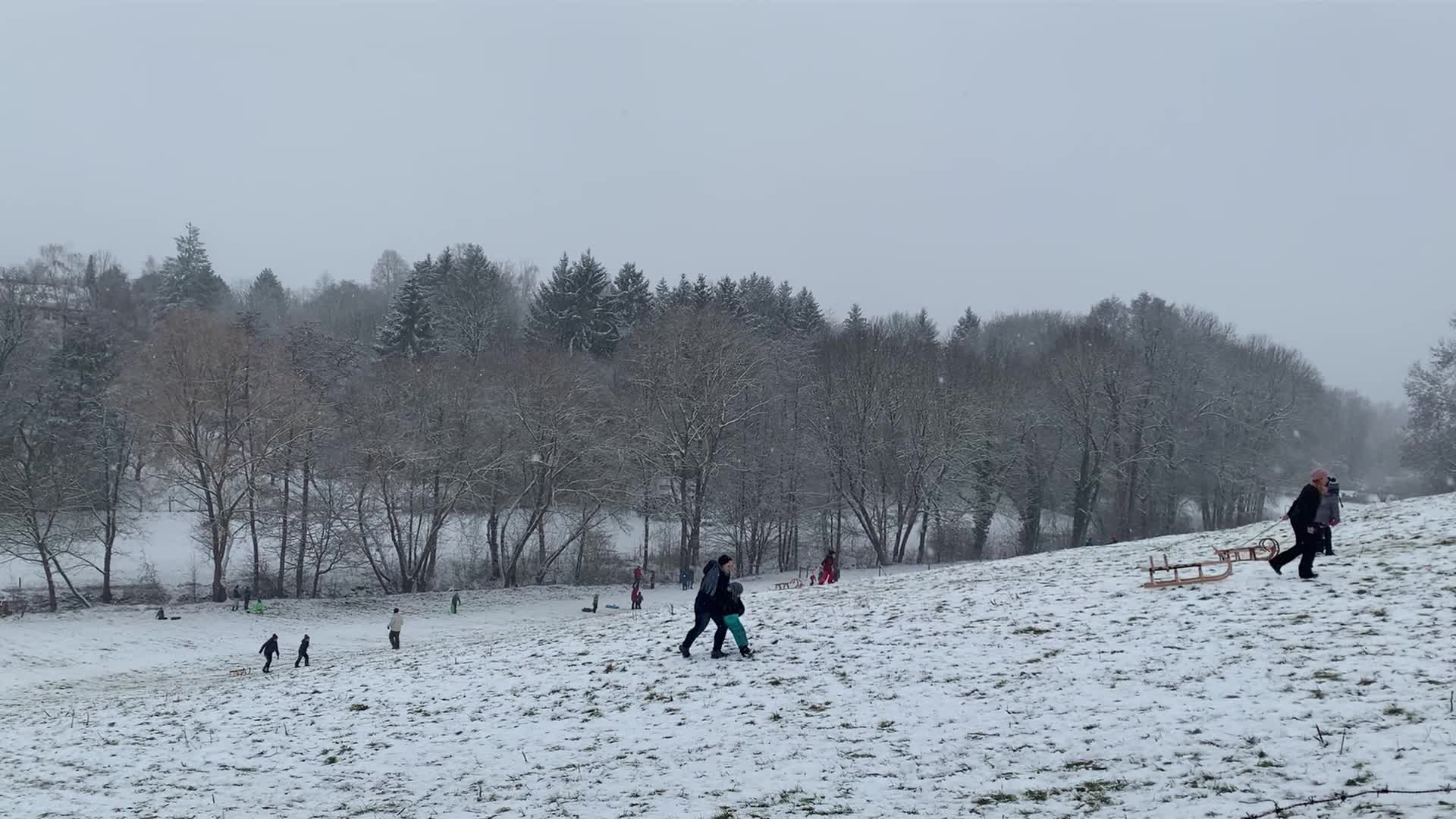 Snow in Stuttgart, Germany