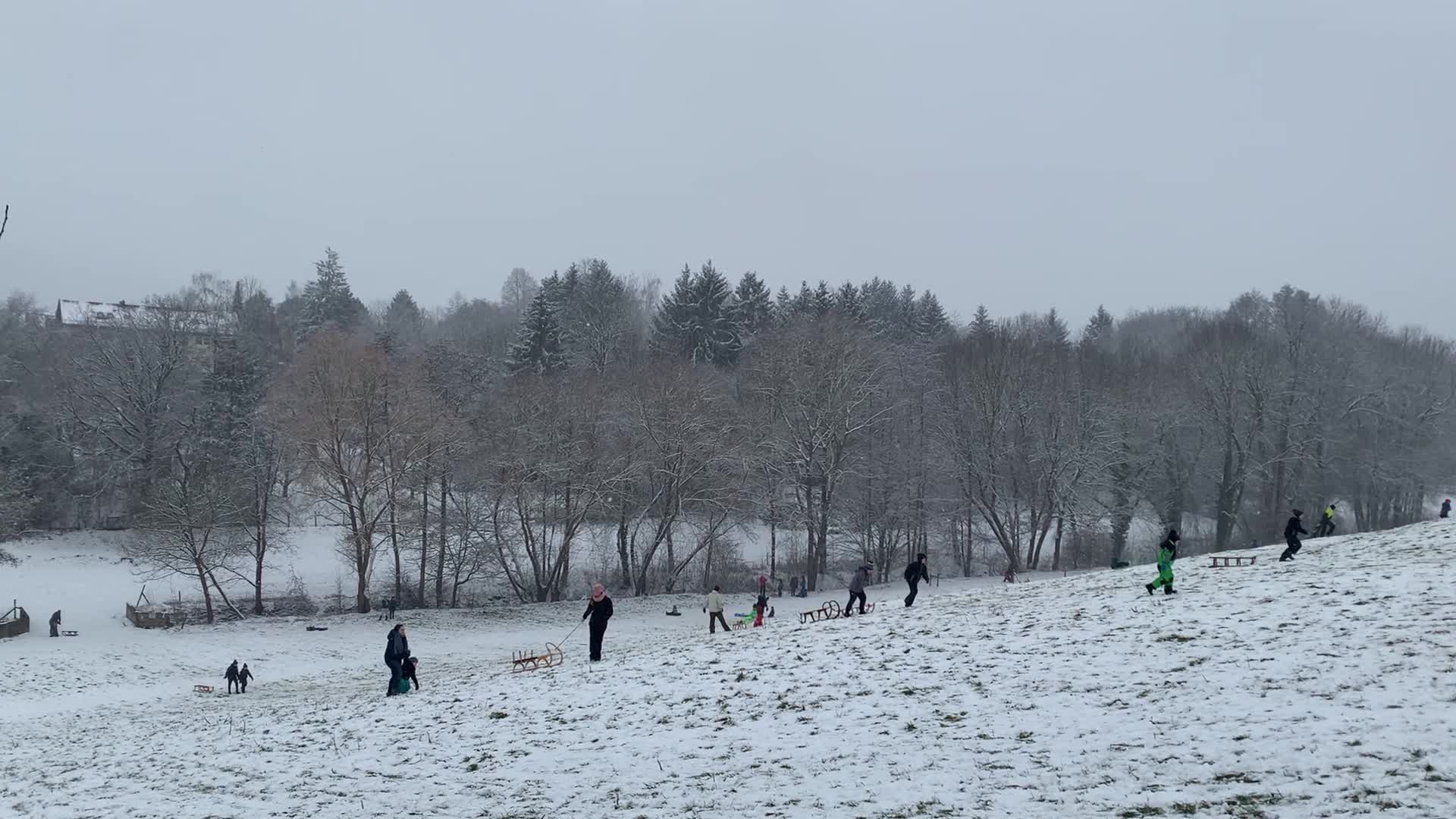 Snow in Stuttgart, Germany
