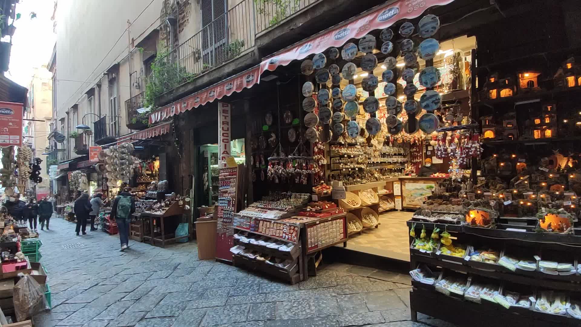 St. Gregorio Armeno Street during the Covid-19 pandemic, a negative economic impact on craftsmen and their workshops