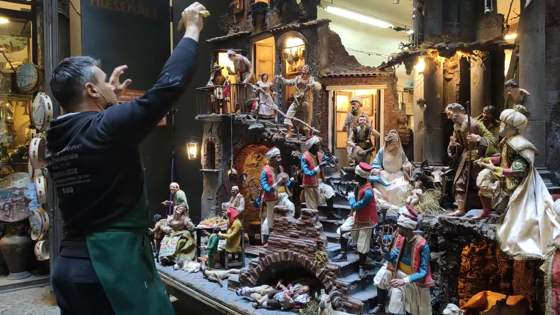 St. Gregorio Armeno Street during the Covid-19 pandemic, a negative economic impact on craftsmen and their workshops