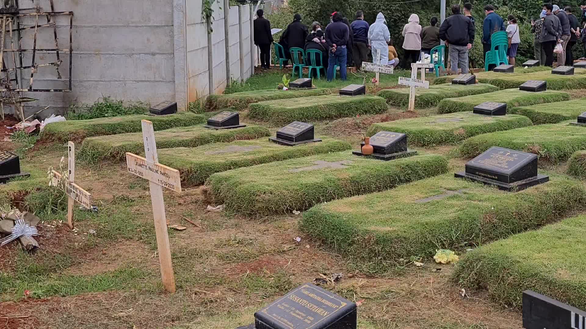 Burial of Covid-19 victims in Indonesia