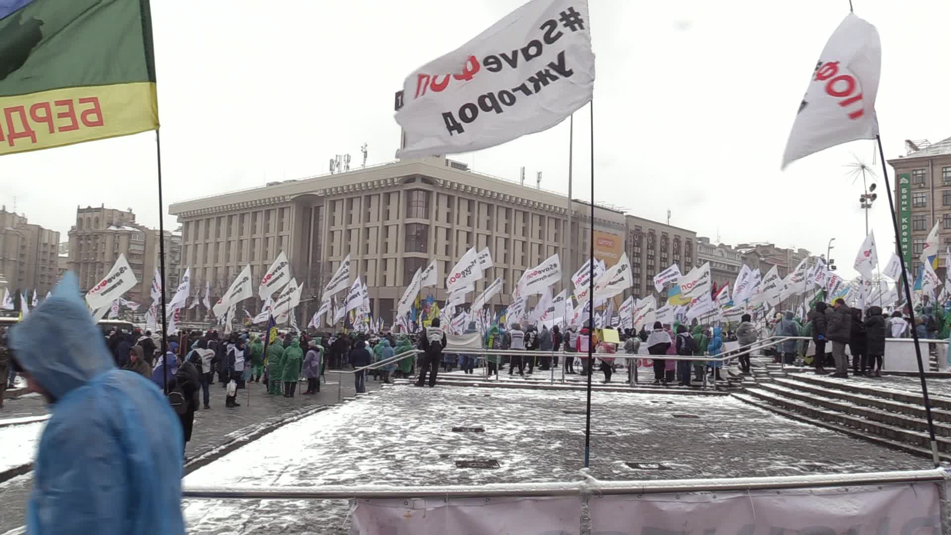Entrepreneurs protest against restrictive measures amid coronavirus pandemic in Ukraine