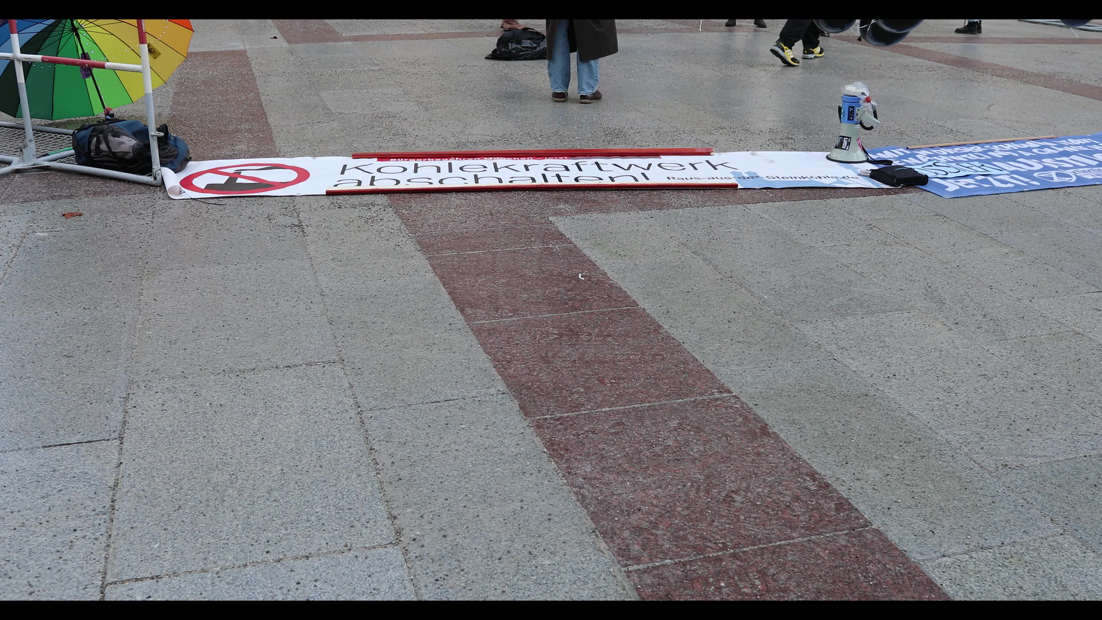 Extinction Rebellion protesting against Spirit Energy and a new natural gas power plant of the Munich public utilities