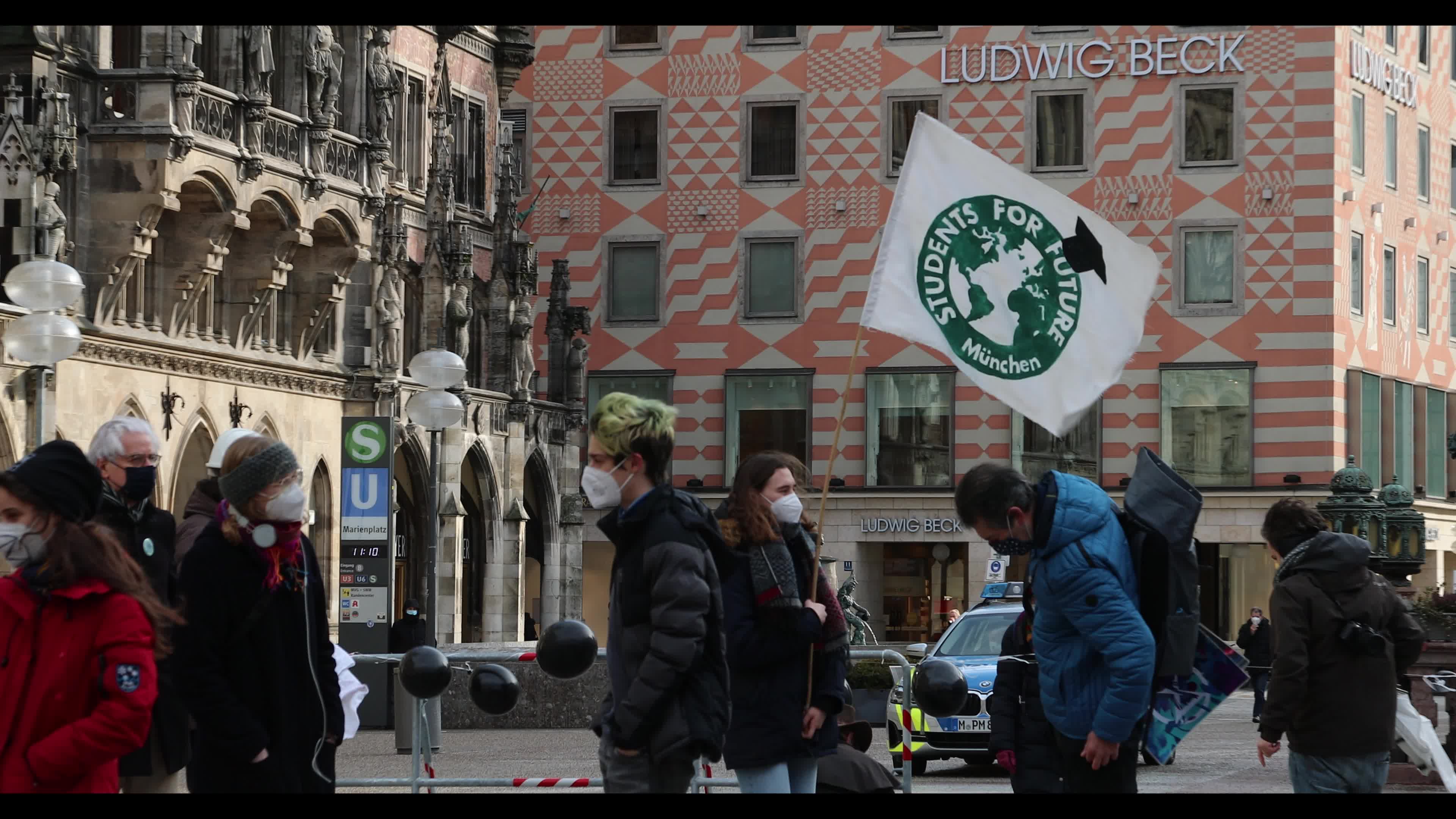 Extinction Rebellion protesting against Spirit Energy and a new natural gas power plant of the Munich public utilities