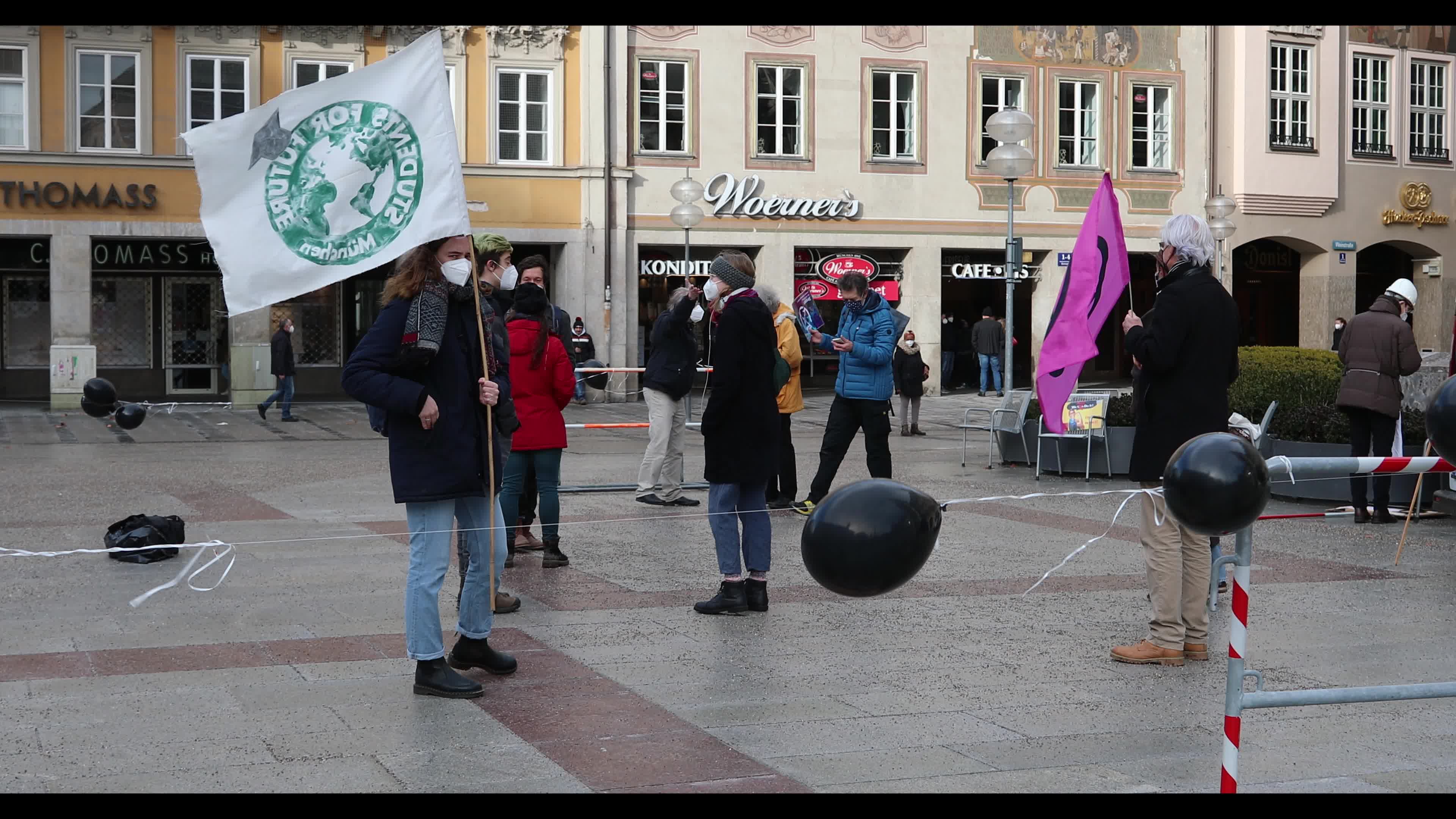 Extinction Rebellion protesting against Spirit Energy and a new natural gas power plant of the Munich public utilities