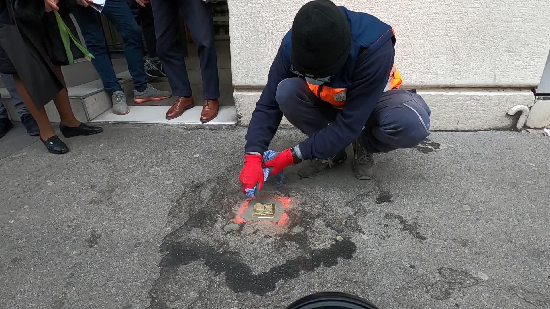 Ceremony Of The Stolpersteine Laying In Milan